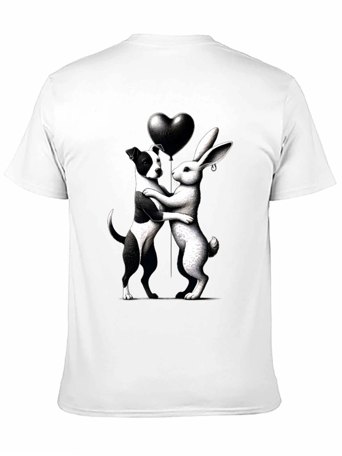 Dog & Rabbit Heart Graphic Tee