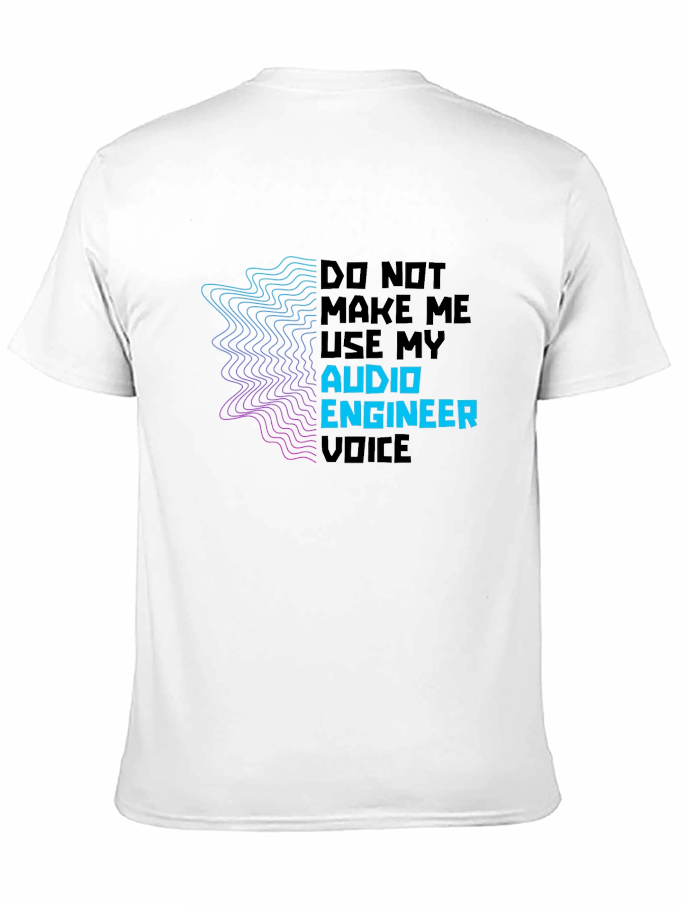 Audio Engineer Voice Graphic T-Shirt - Black