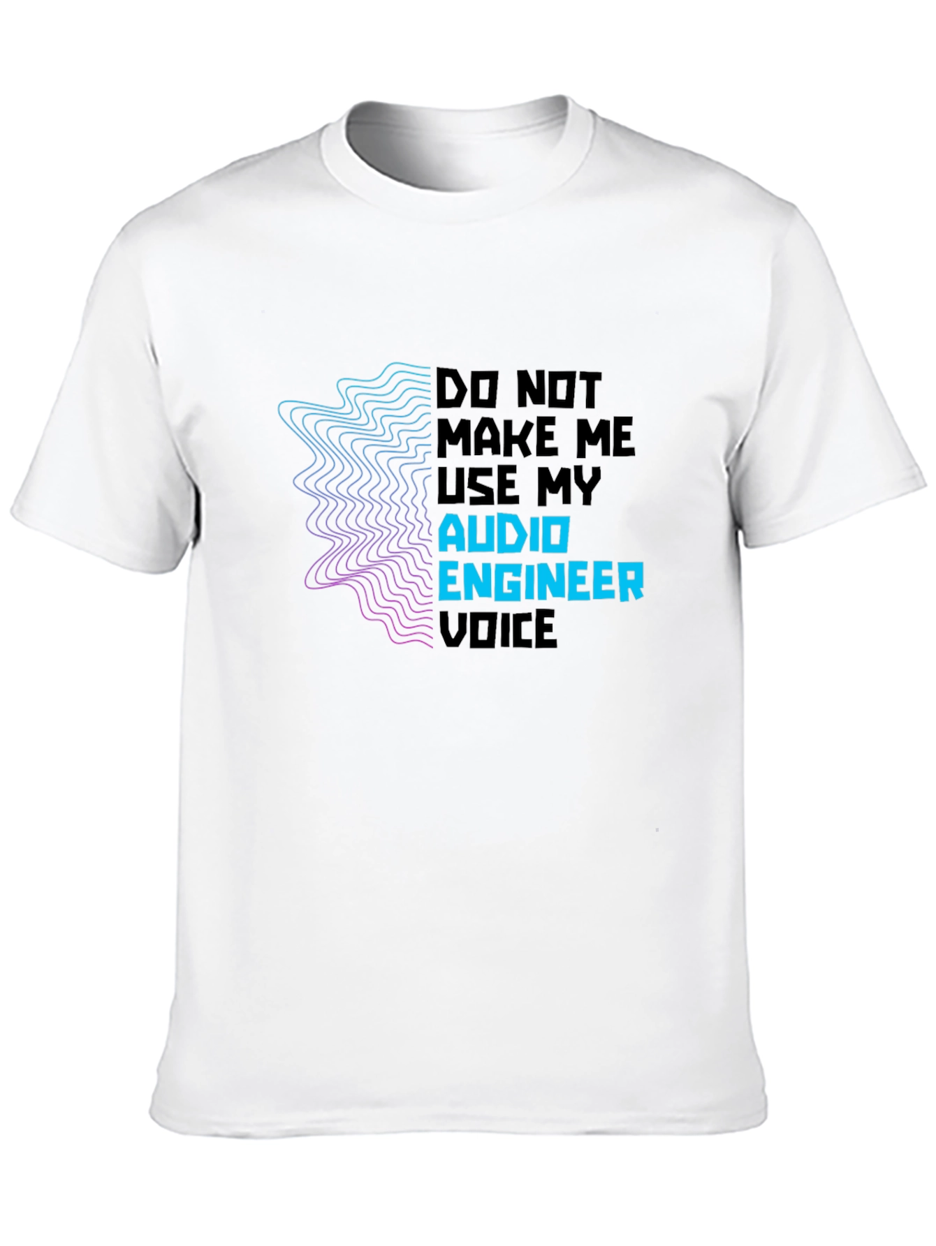 Audio Engineer Voice Graphic T-Shirt - Black