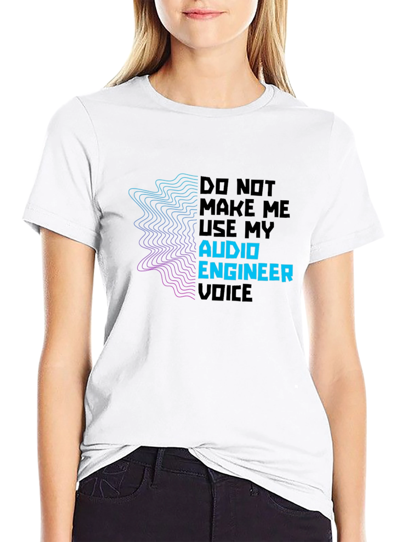Audio Engineer Voice Graphic T-Shirt - Black