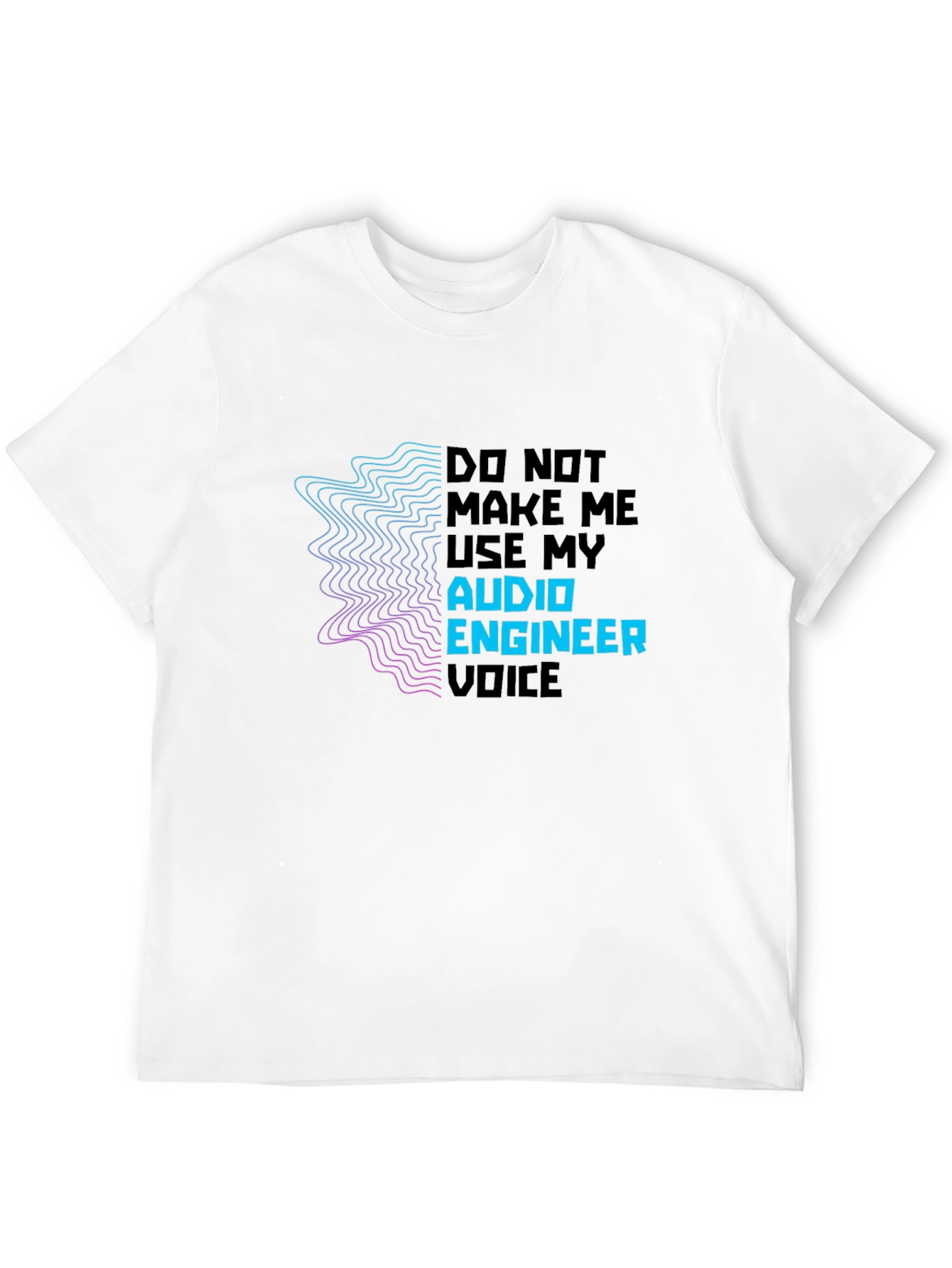 Audio Engineer Voice Graphic T-Shirt - Black