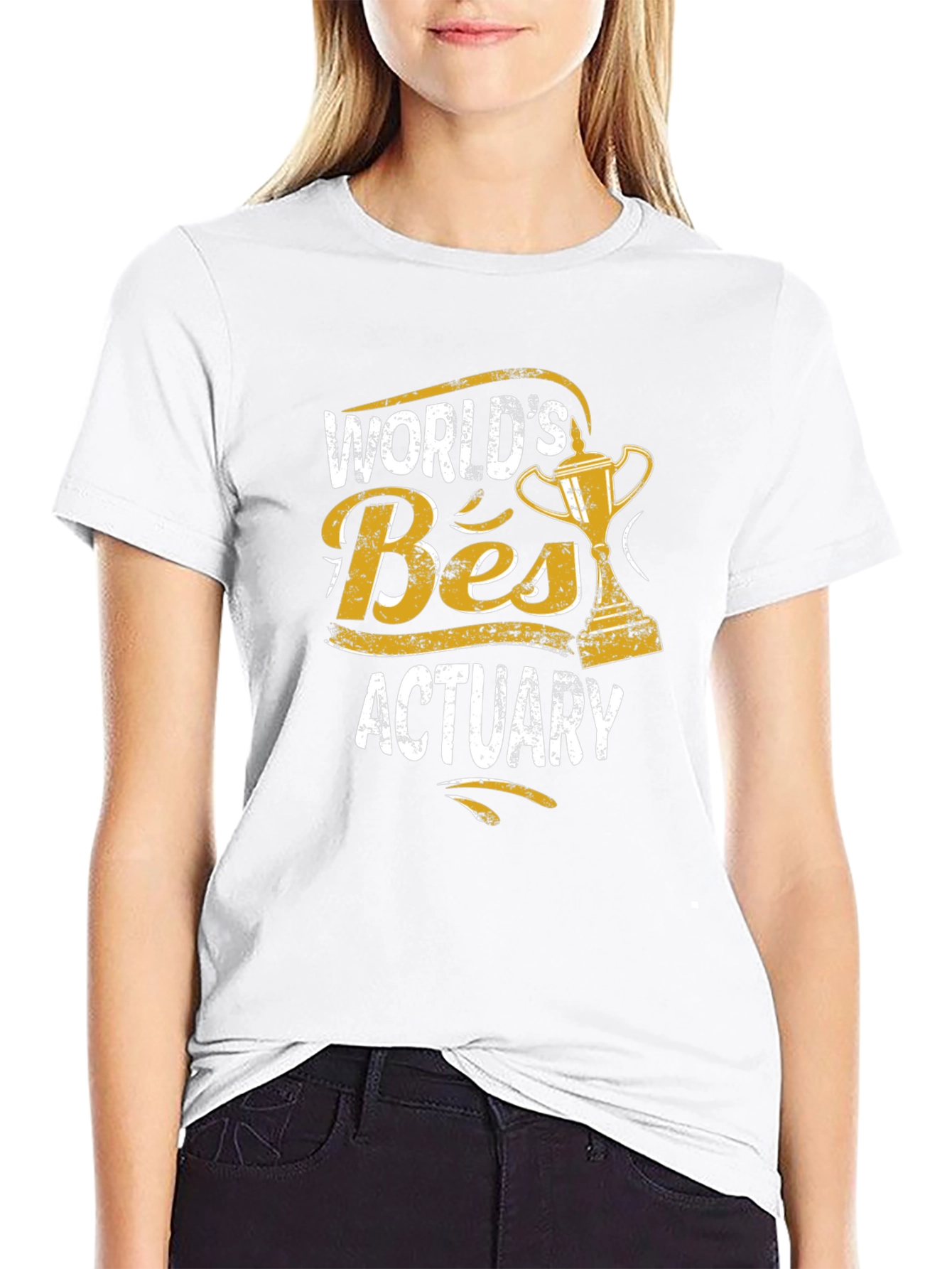 Worlds Best Actuary Graphic Tee - Black