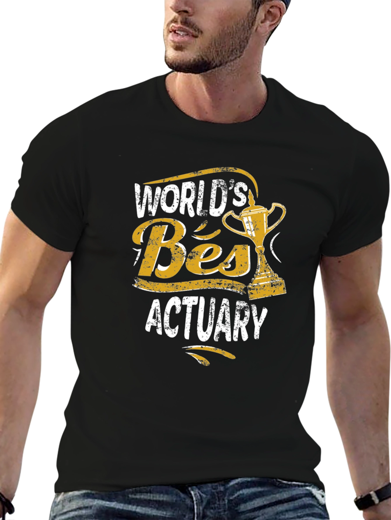 Worlds Best Actuary Graphic Tee - Black