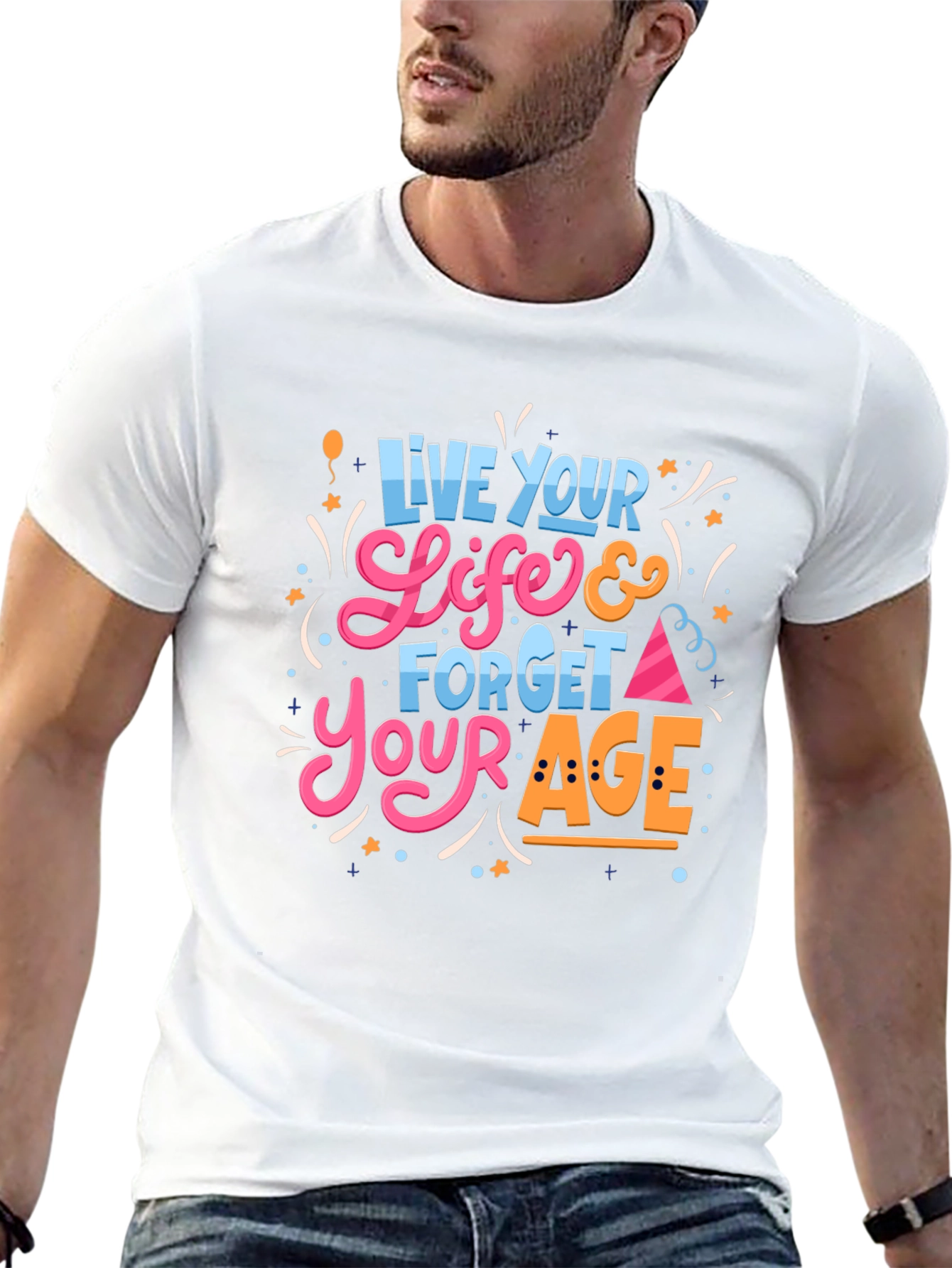 Live Your Life Black Graphic Tee