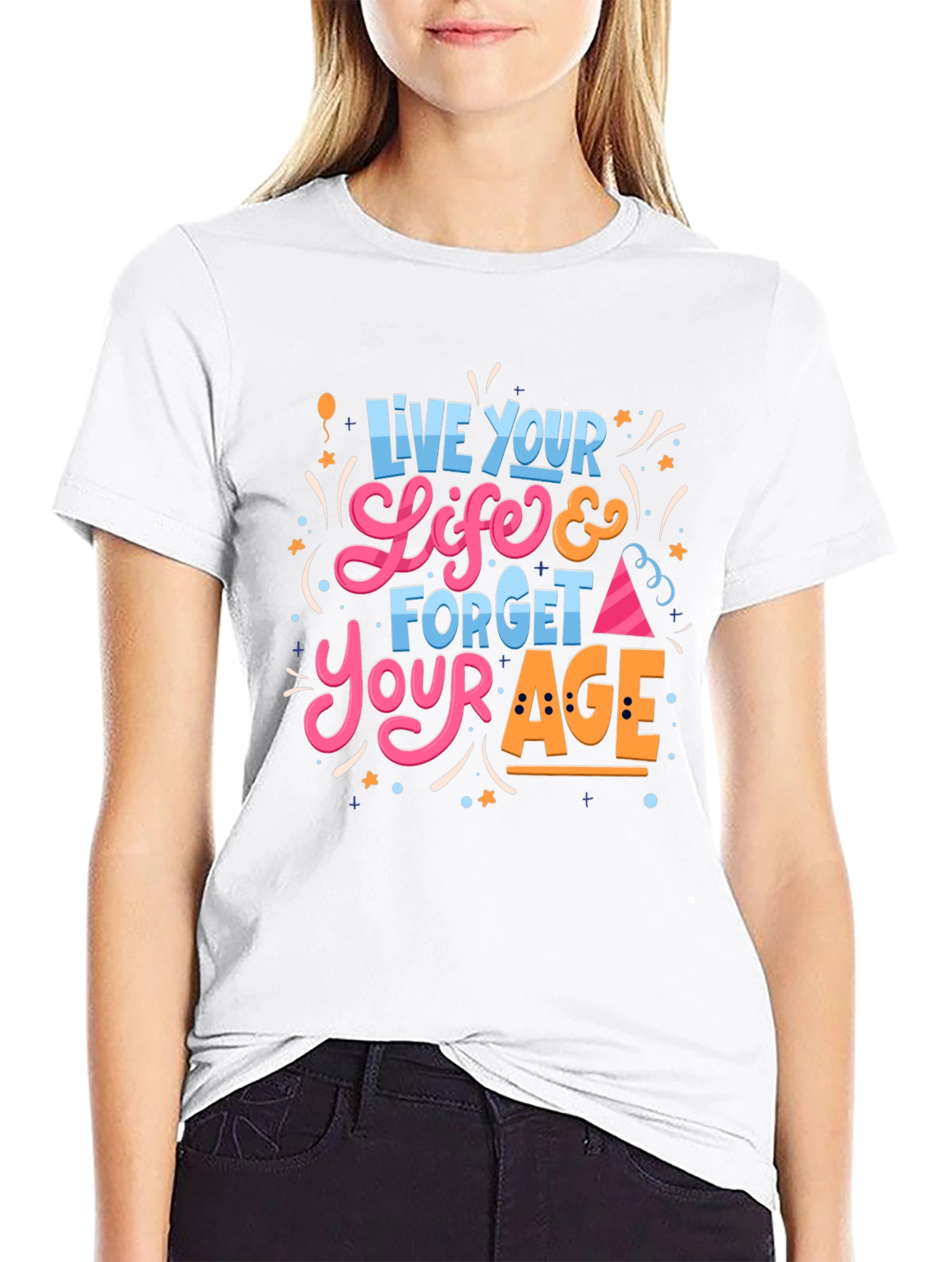Live Your Life Black Graphic Tee