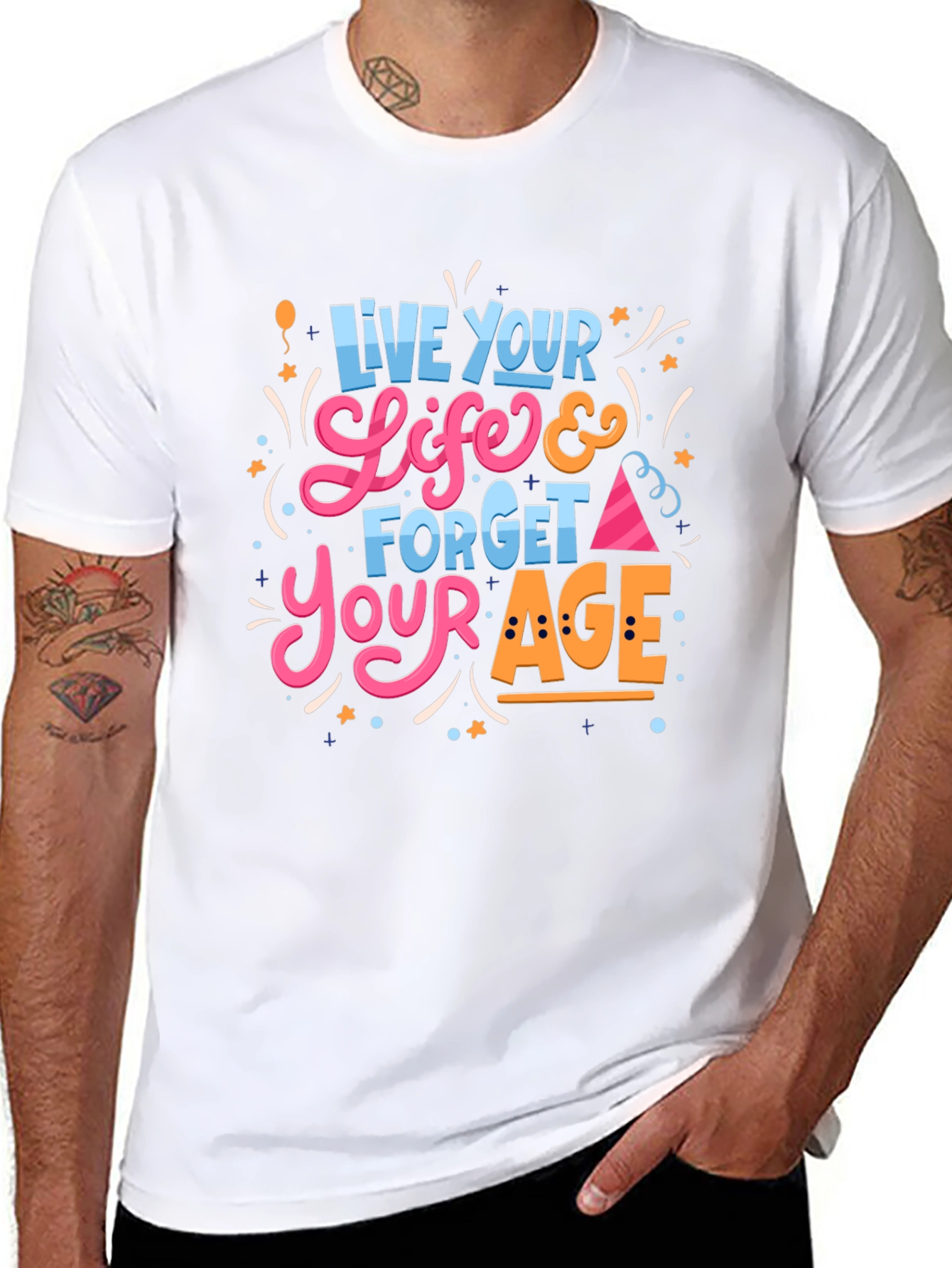 Live Your Life Black Graphic Tee