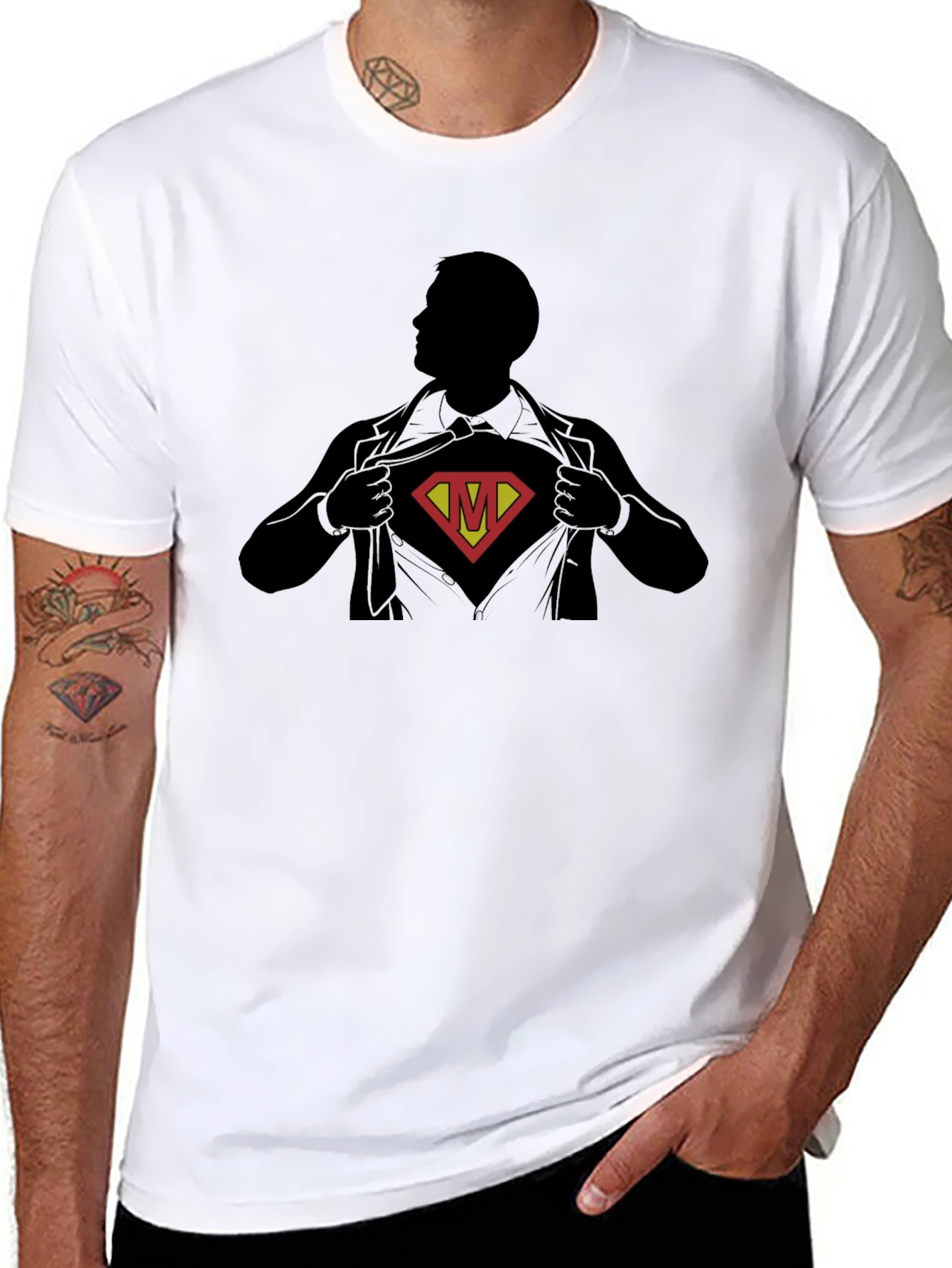 Superhero M T-Shirt - Secret Identity Tee