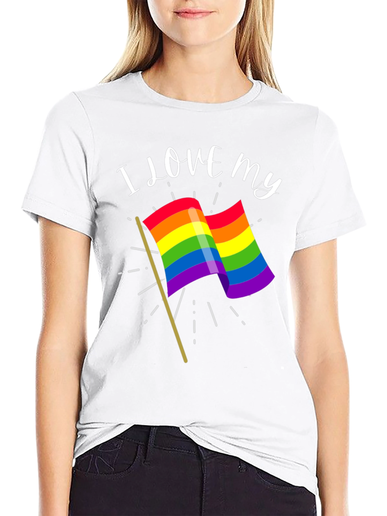 I Love My Rainbow Flag Graphic Tee