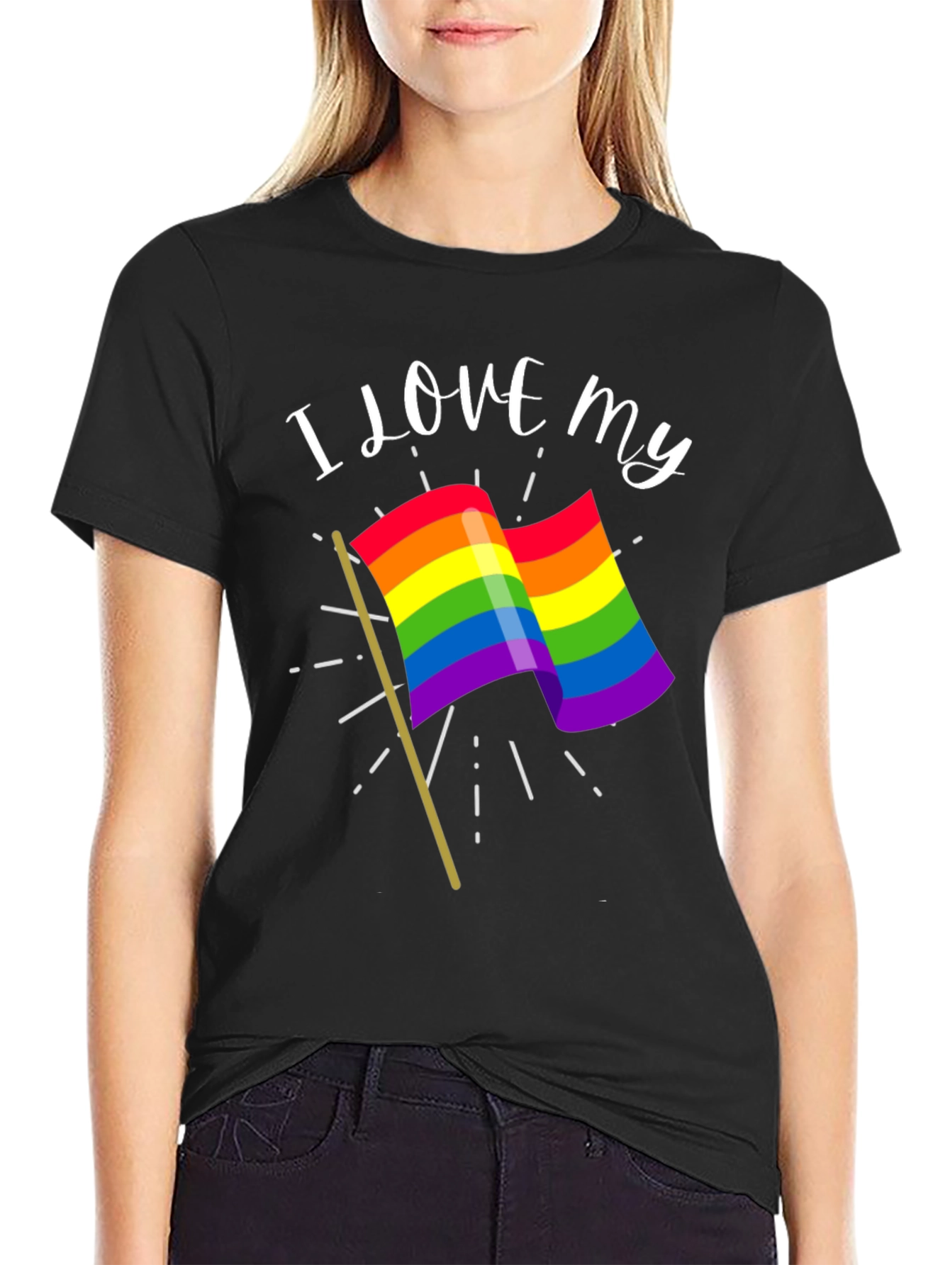 I Love My Rainbow Flag Graphic Tee