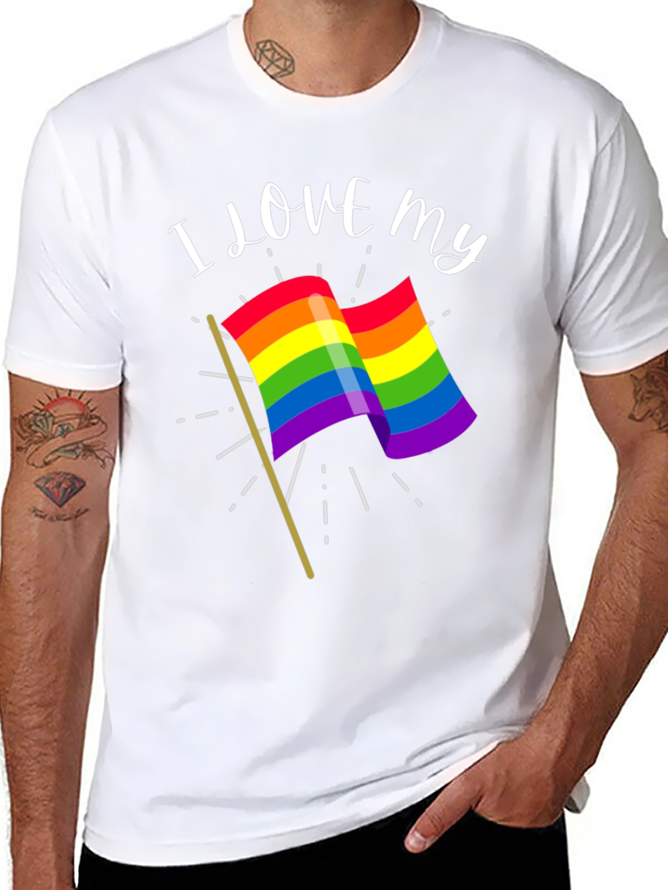 I Love My Rainbow Flag Graphic Tee