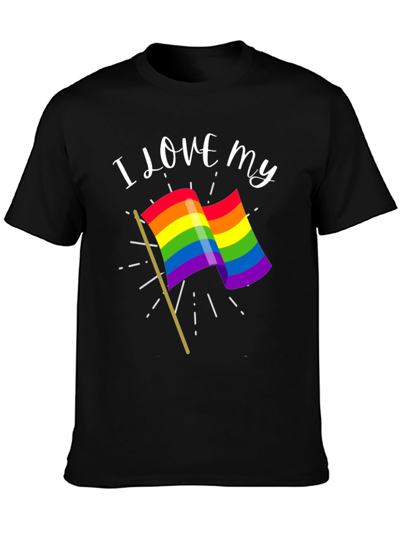 I Love My Rainbow Flag Graphic Tee