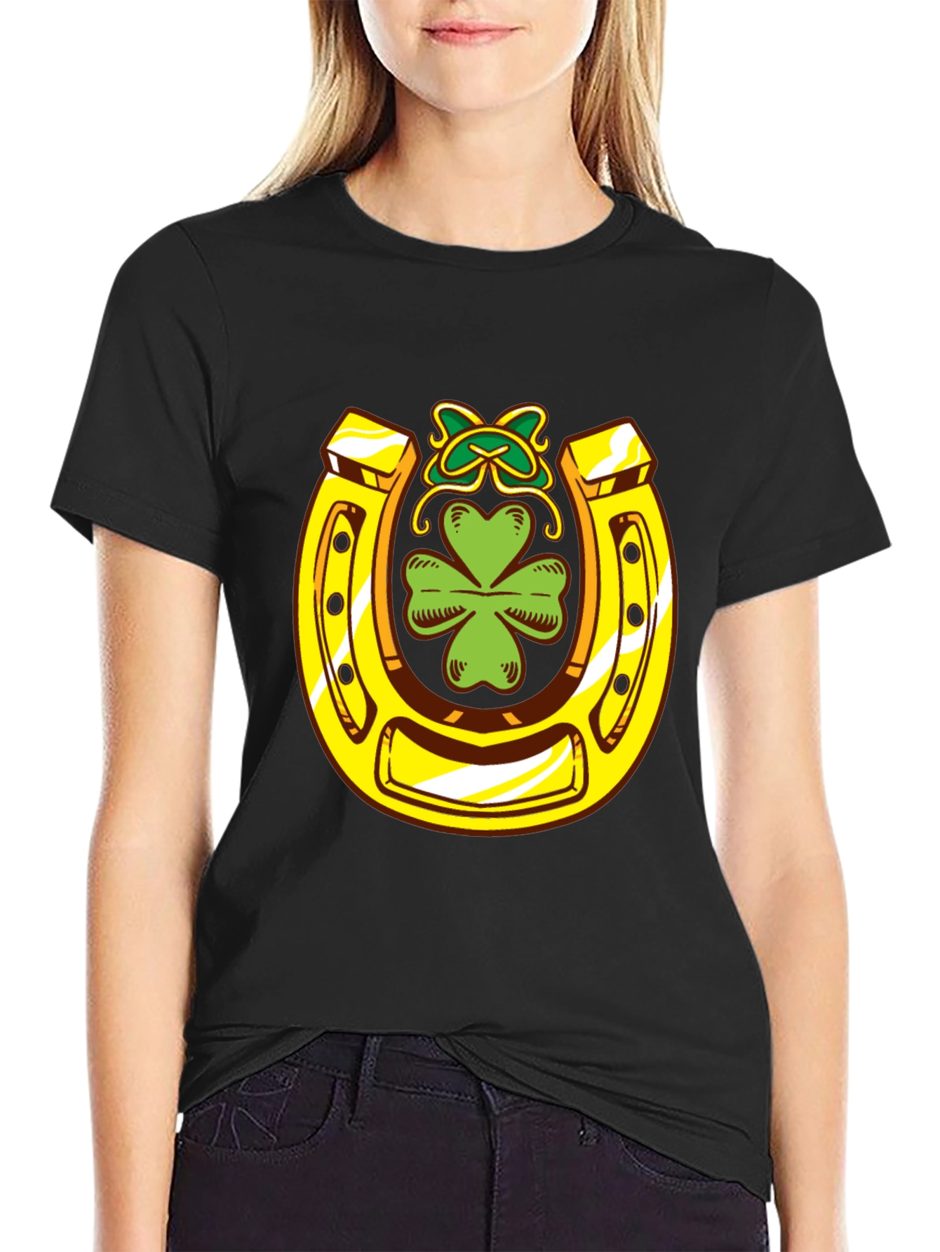 Lucky Horseshoe Clover T-Shirt