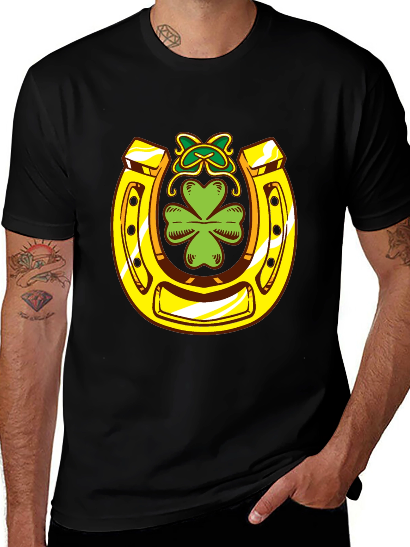 Lucky Horseshoe Clover T-Shirt