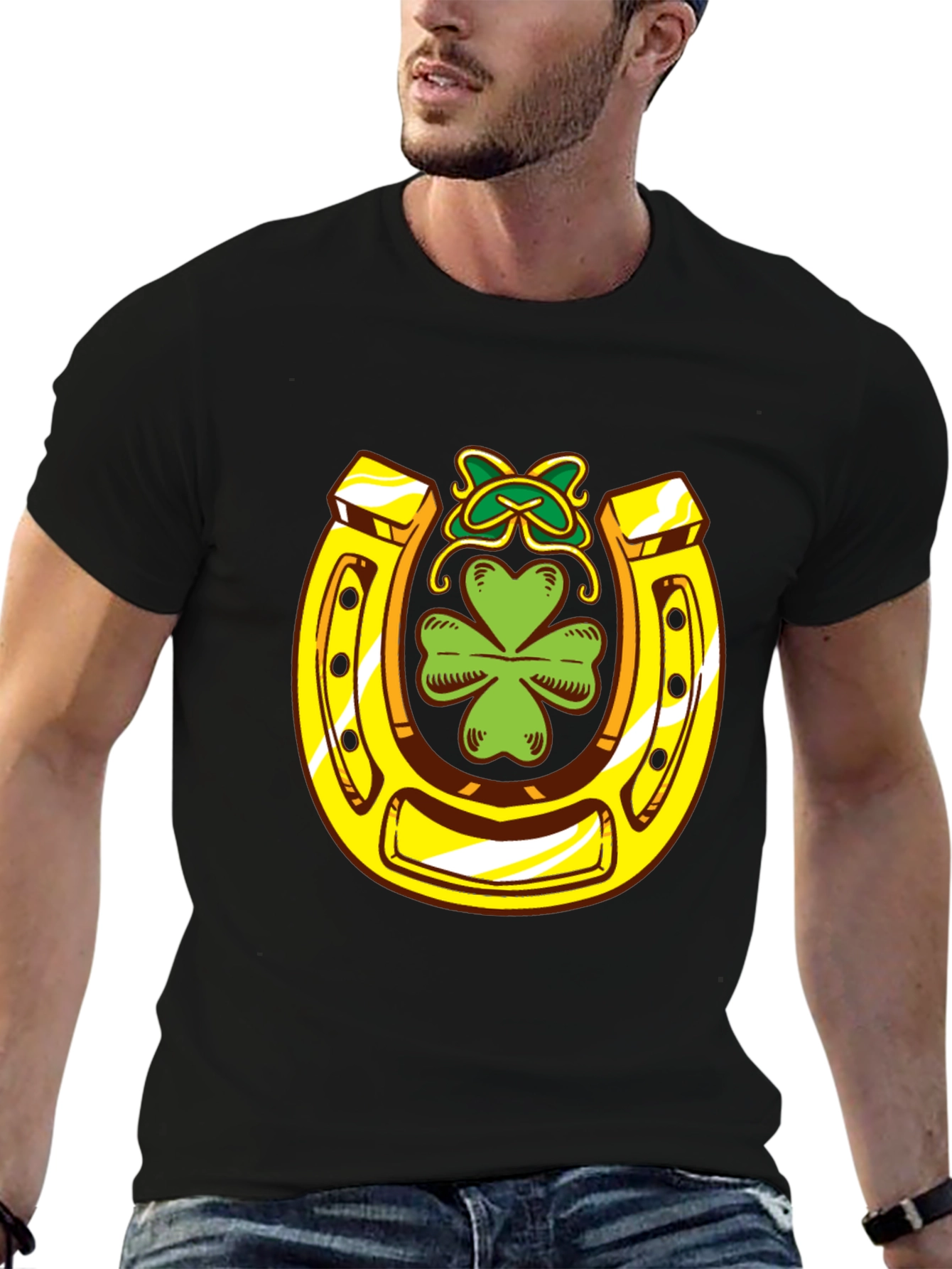 Lucky Horseshoe Clover T-Shirt