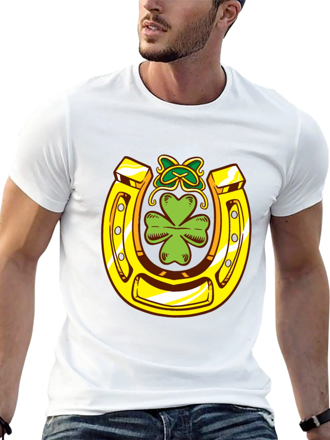 Lucky Horseshoe Clover T-Shirt