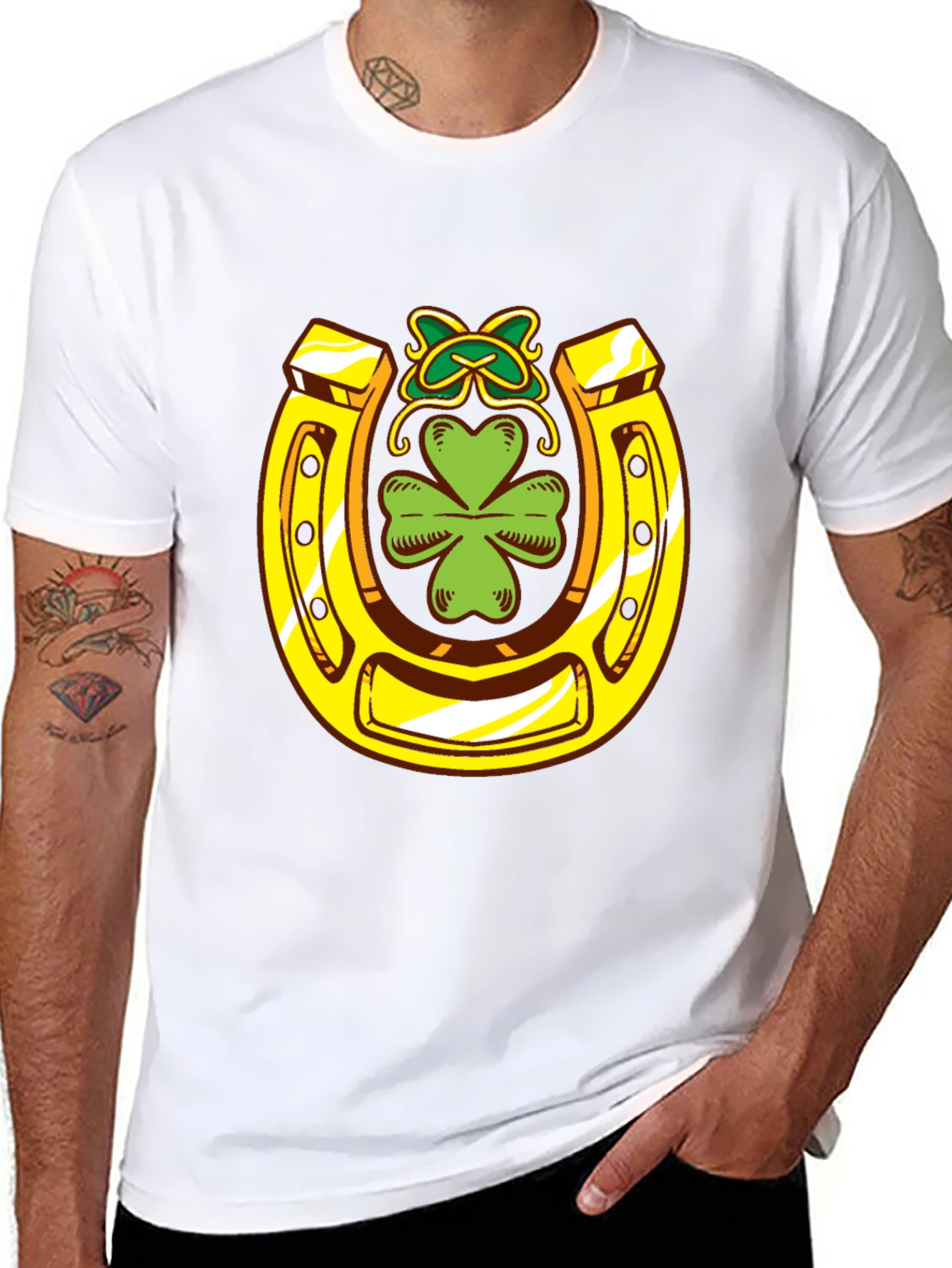 Lucky Horseshoe Clover T-Shirt