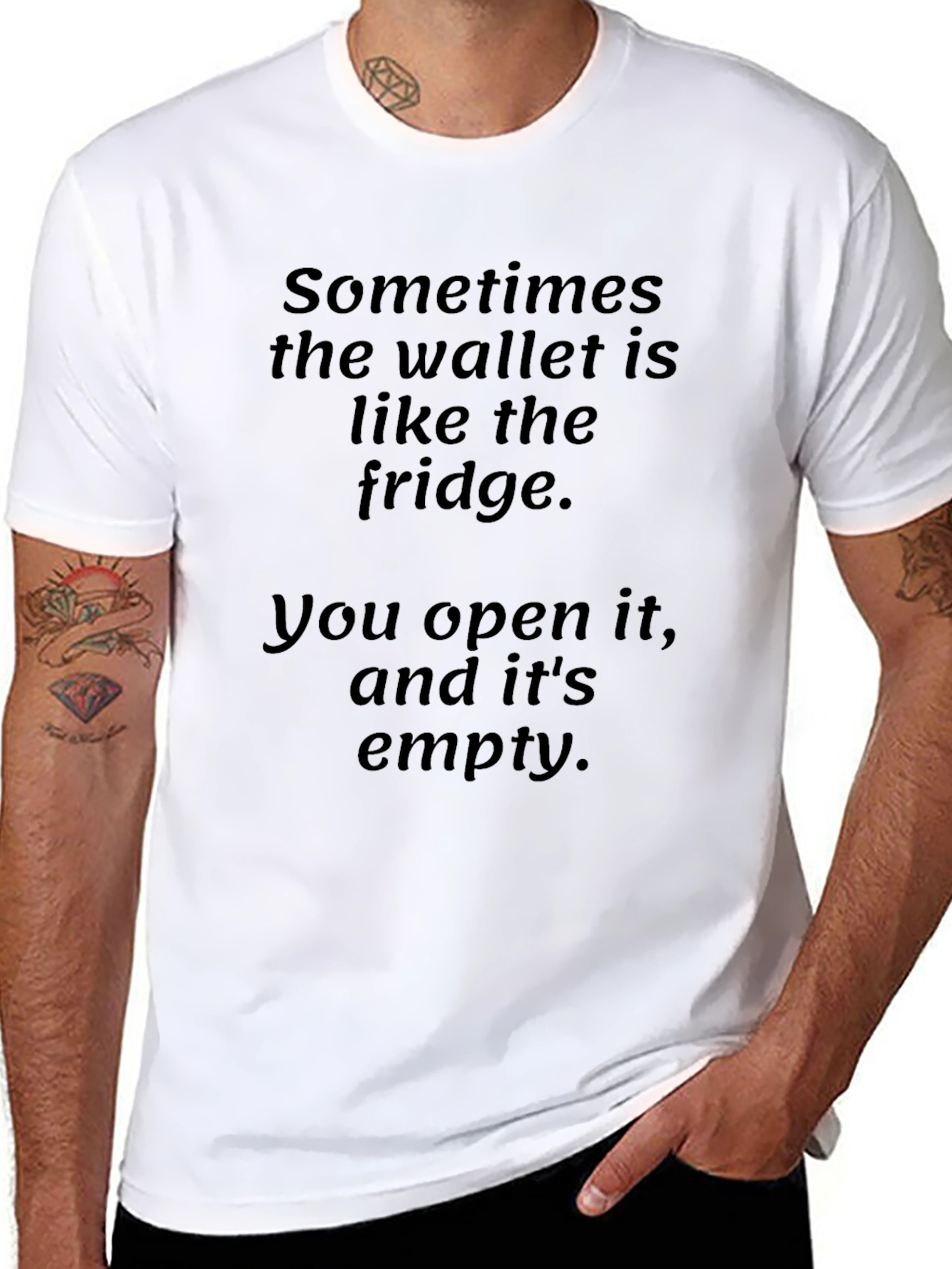 Funny Wallet Fridge T-Shirt - Empty Wallet