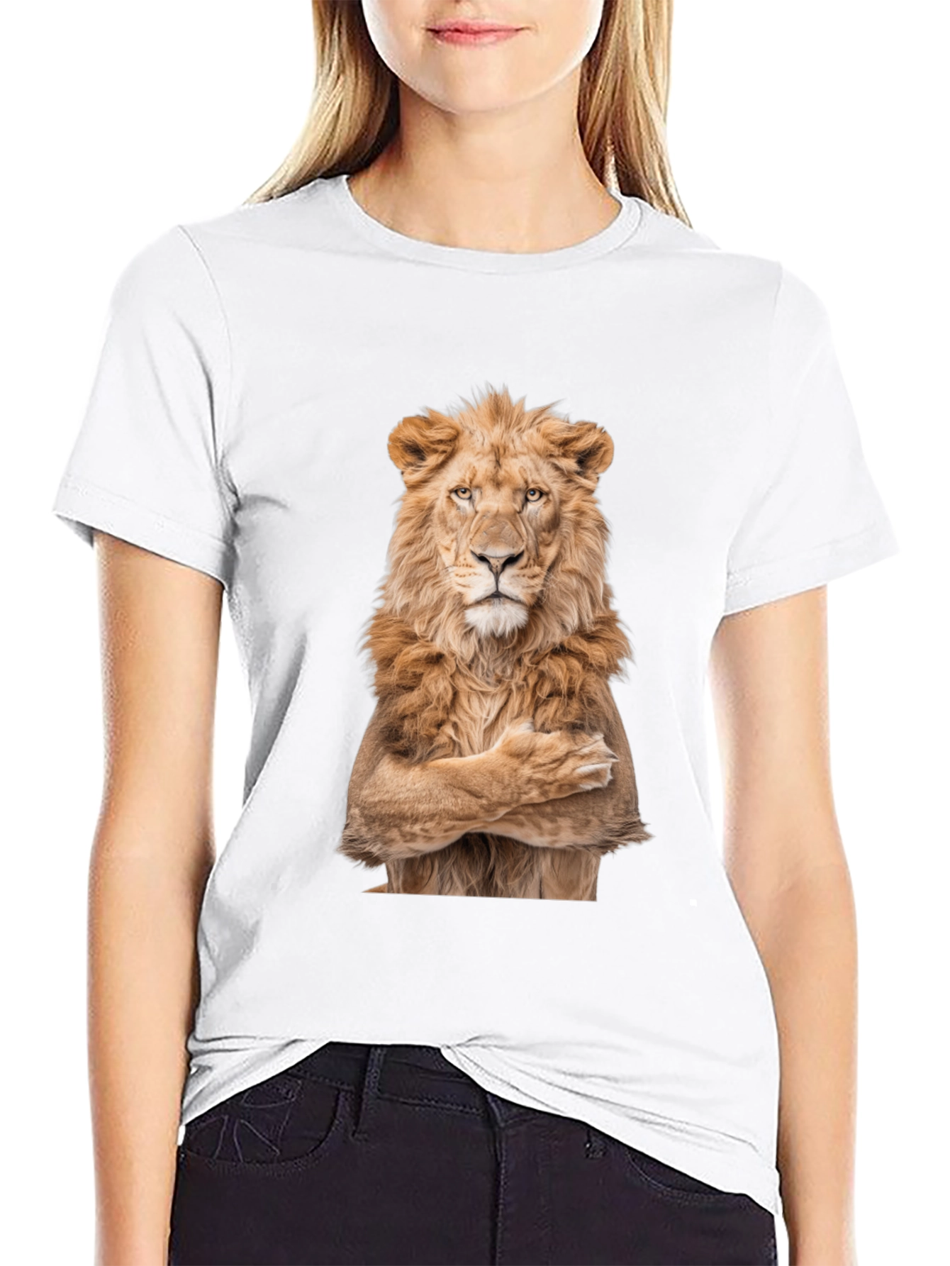Lion Crossed Arms Graphic Tee