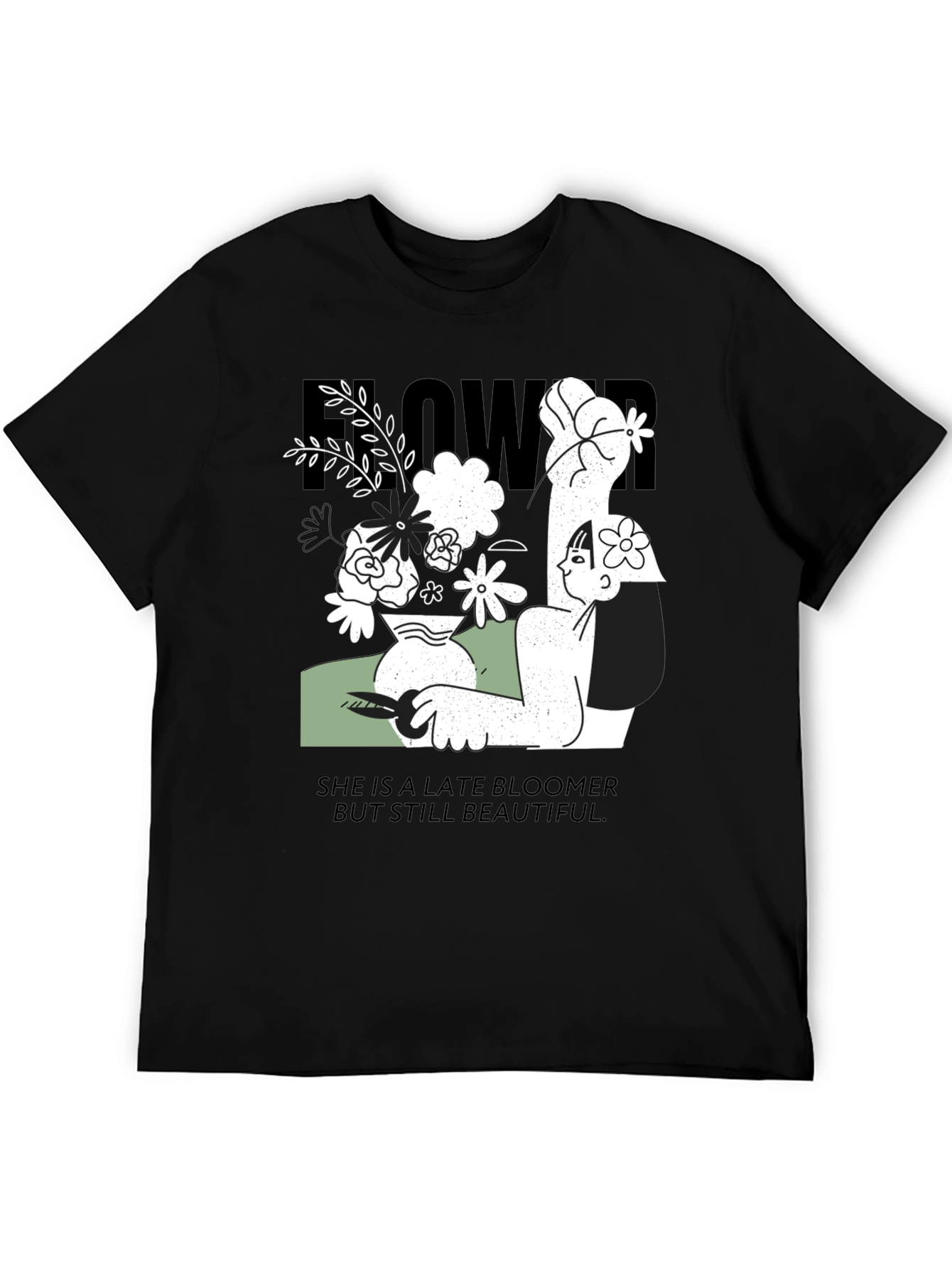 Floral Graphic Print Tee - Late Bloomer T-Shirt