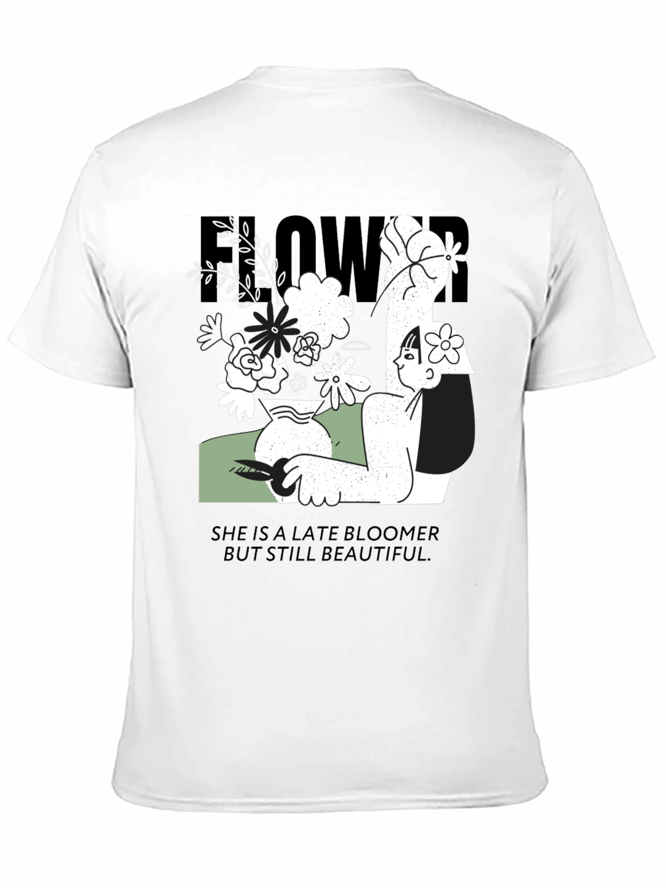 Floral Graphic Print Tee - Late Bloomer T-Shirt