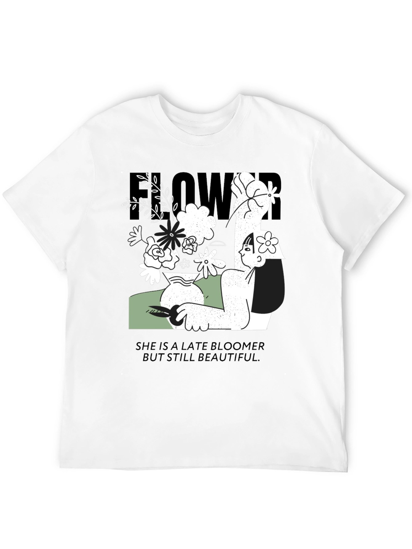 Floral Graphic Print Tee - Late Bloomer T-Shirt