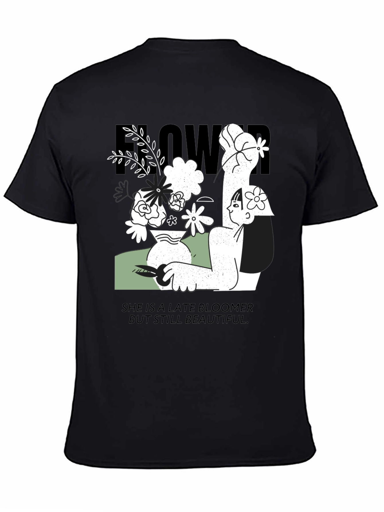 Floral Graphic Print Tee - Late Bloomer T-Shirt