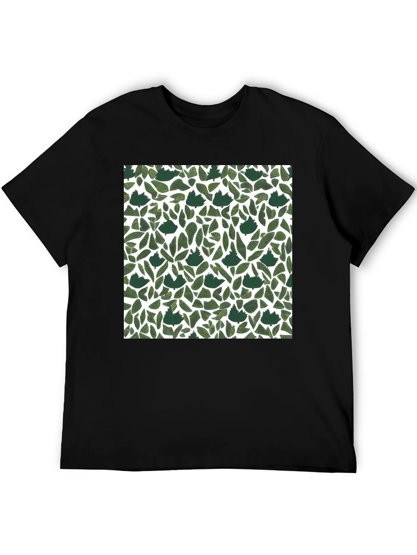 Leaf Print T-Shirt: Modern Botanical Style