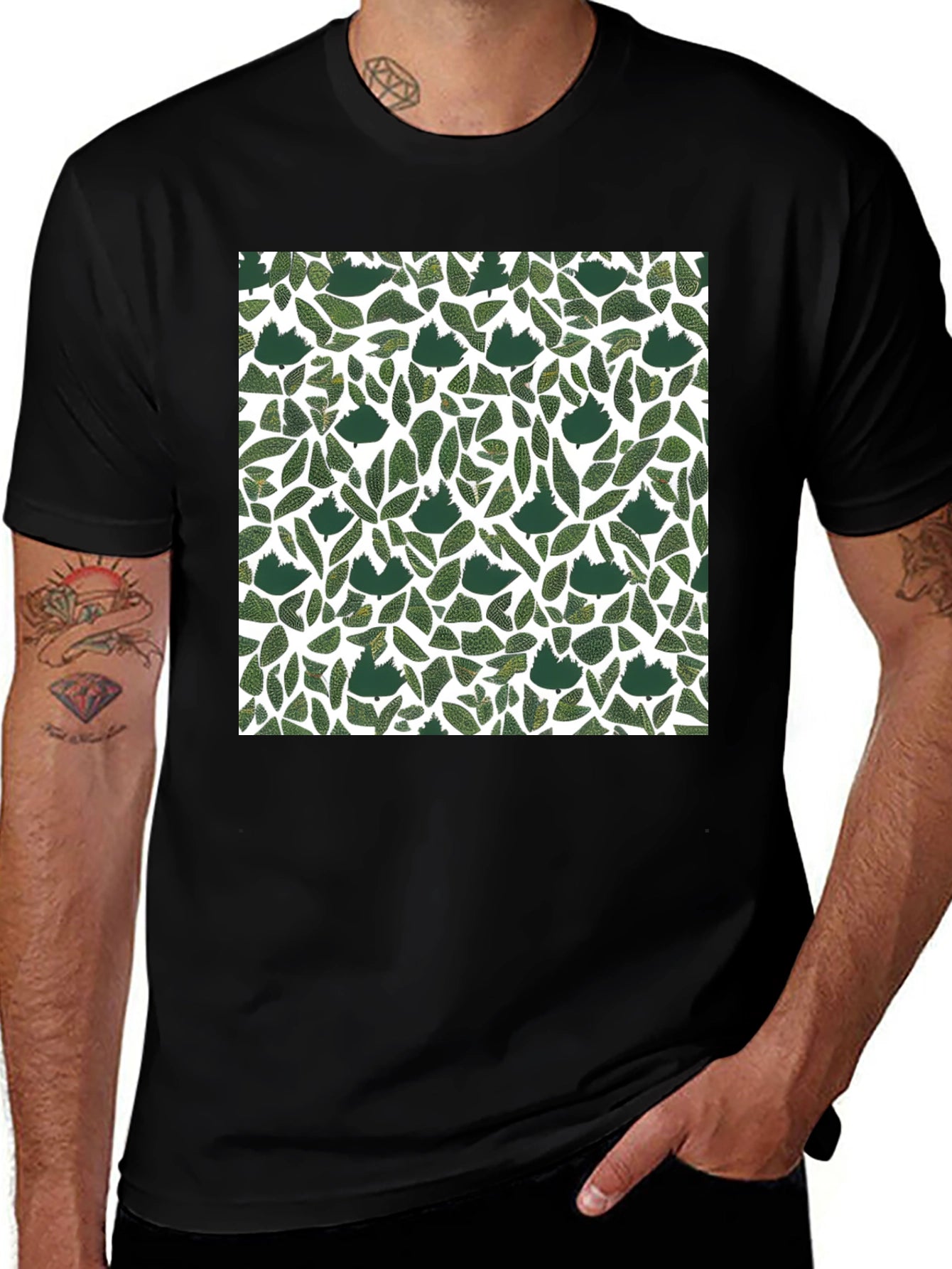 Leaf Print T-Shirt: Modern Botanical Style