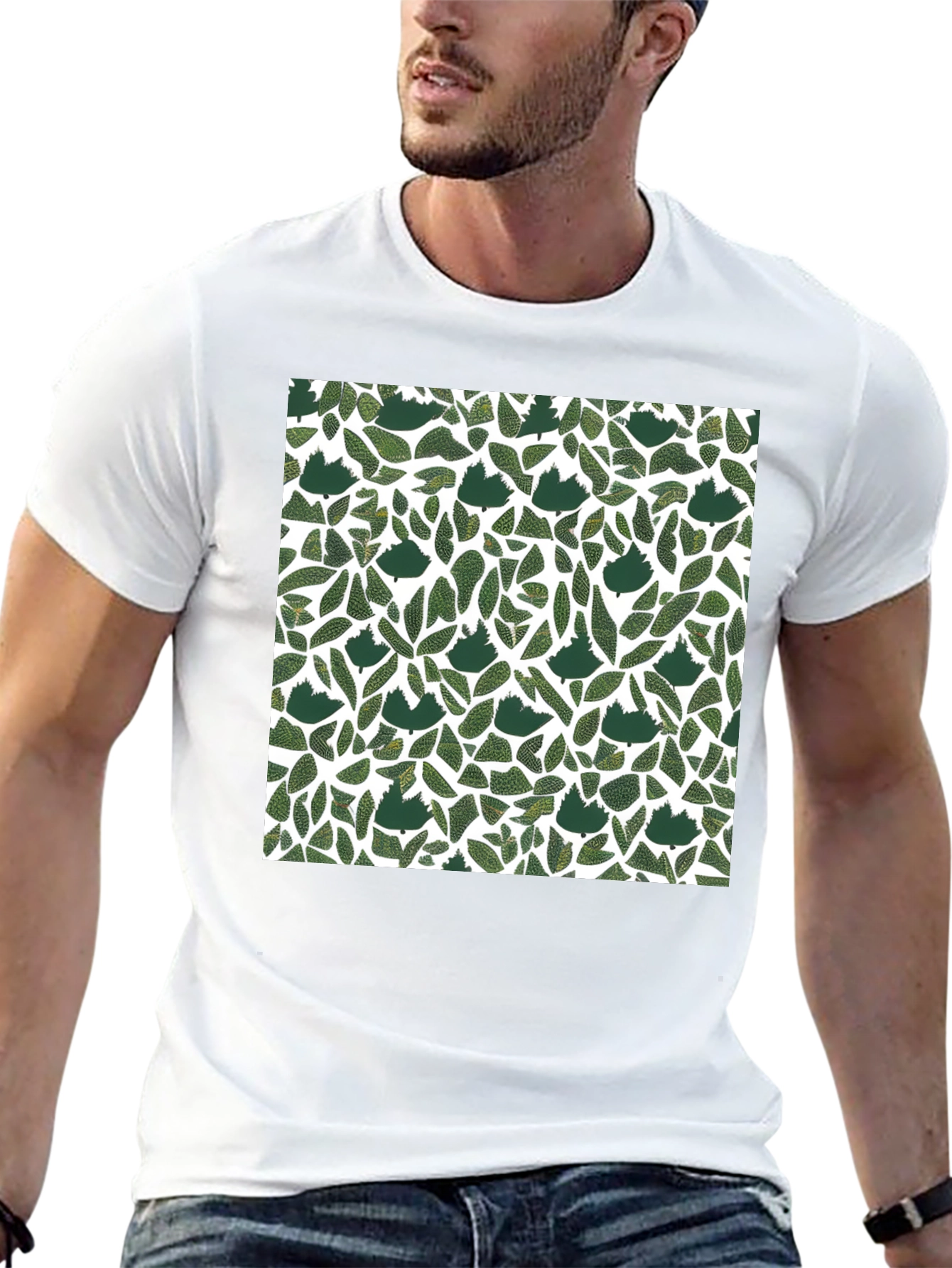 Leaf Print T-Shirt: Modern Botanical Style