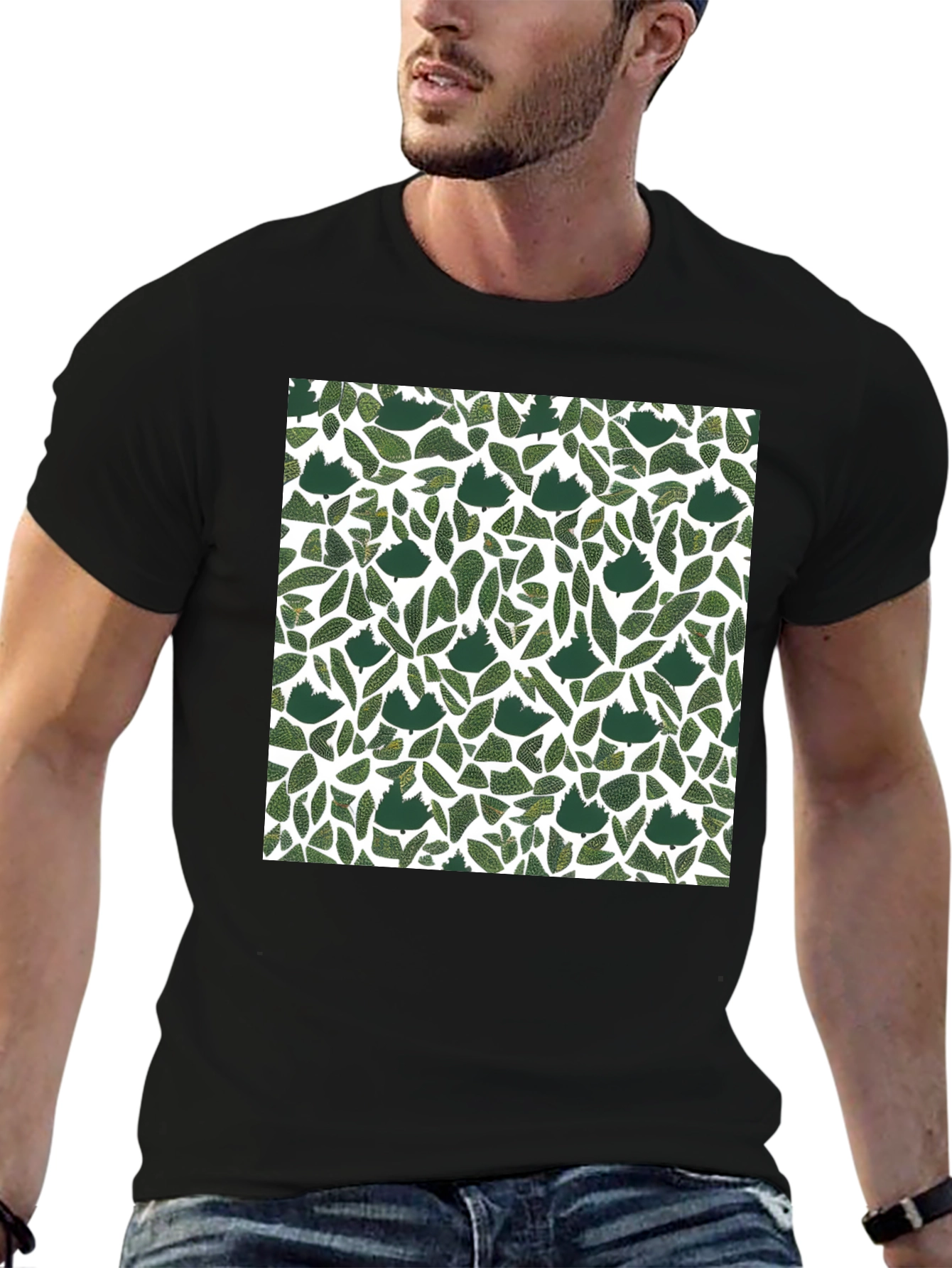Leaf Print T-Shirt: Modern Botanical Style