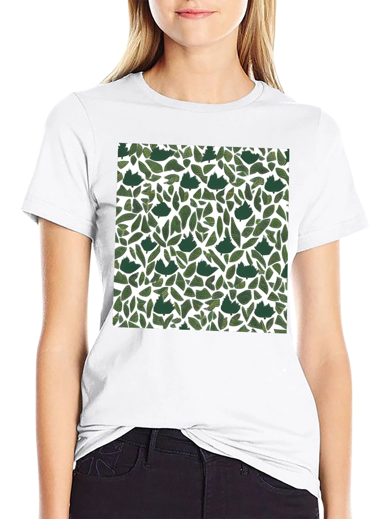 Leaf Print T-Shirt: Modern Botanical Style