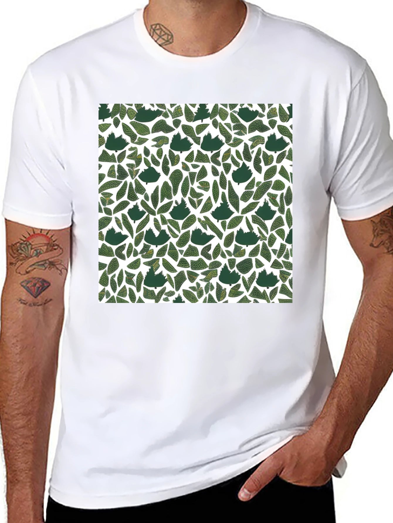 Leaf Print T-Shirt: Modern Botanical Style