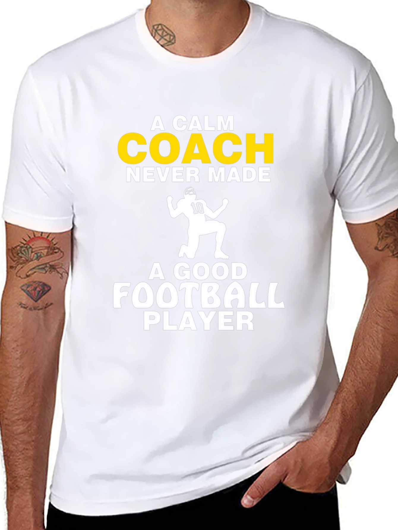 A Calm Coach Football Player T-Shirt