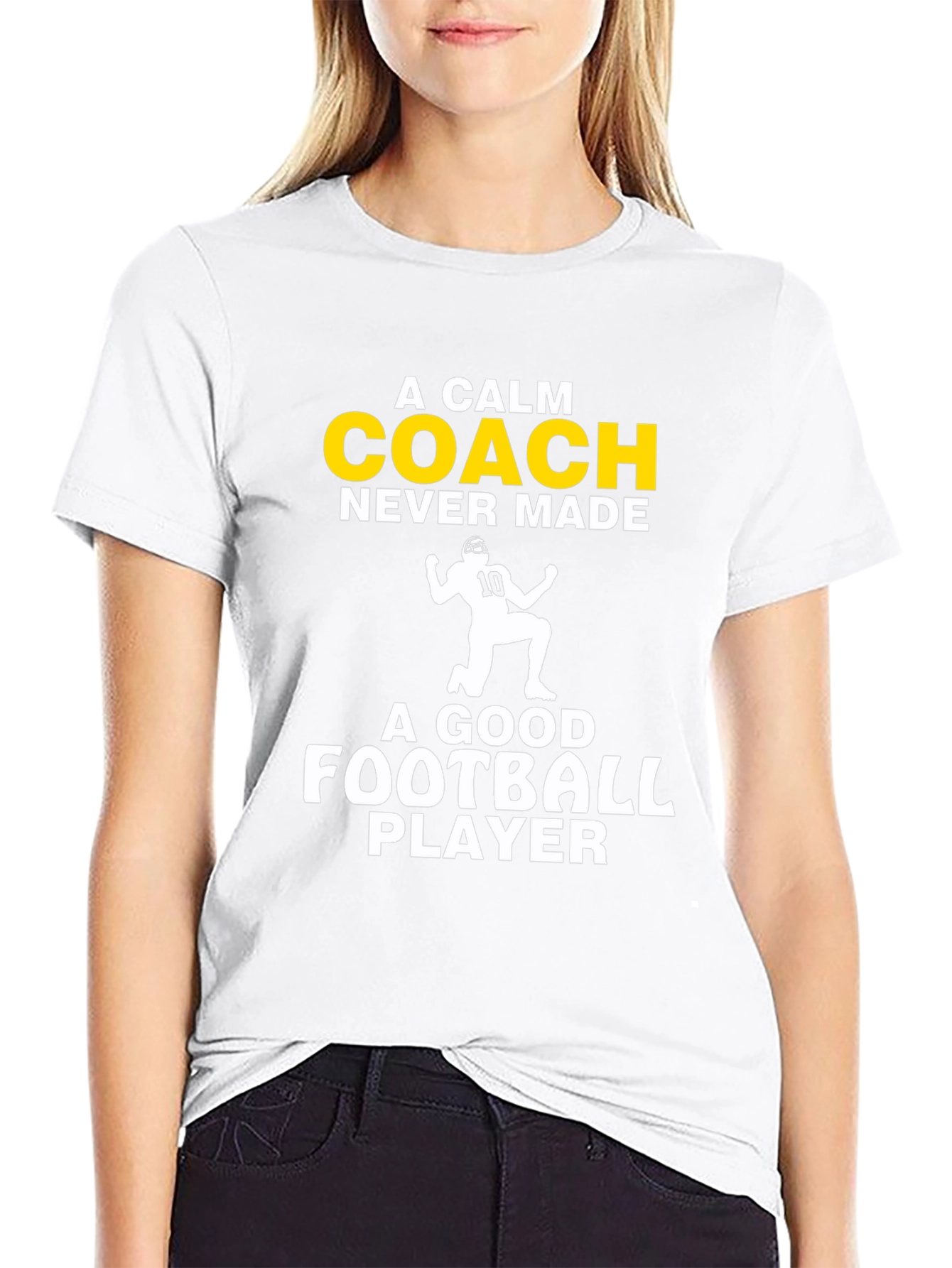 A Calm Coach Football Player T-Shirt