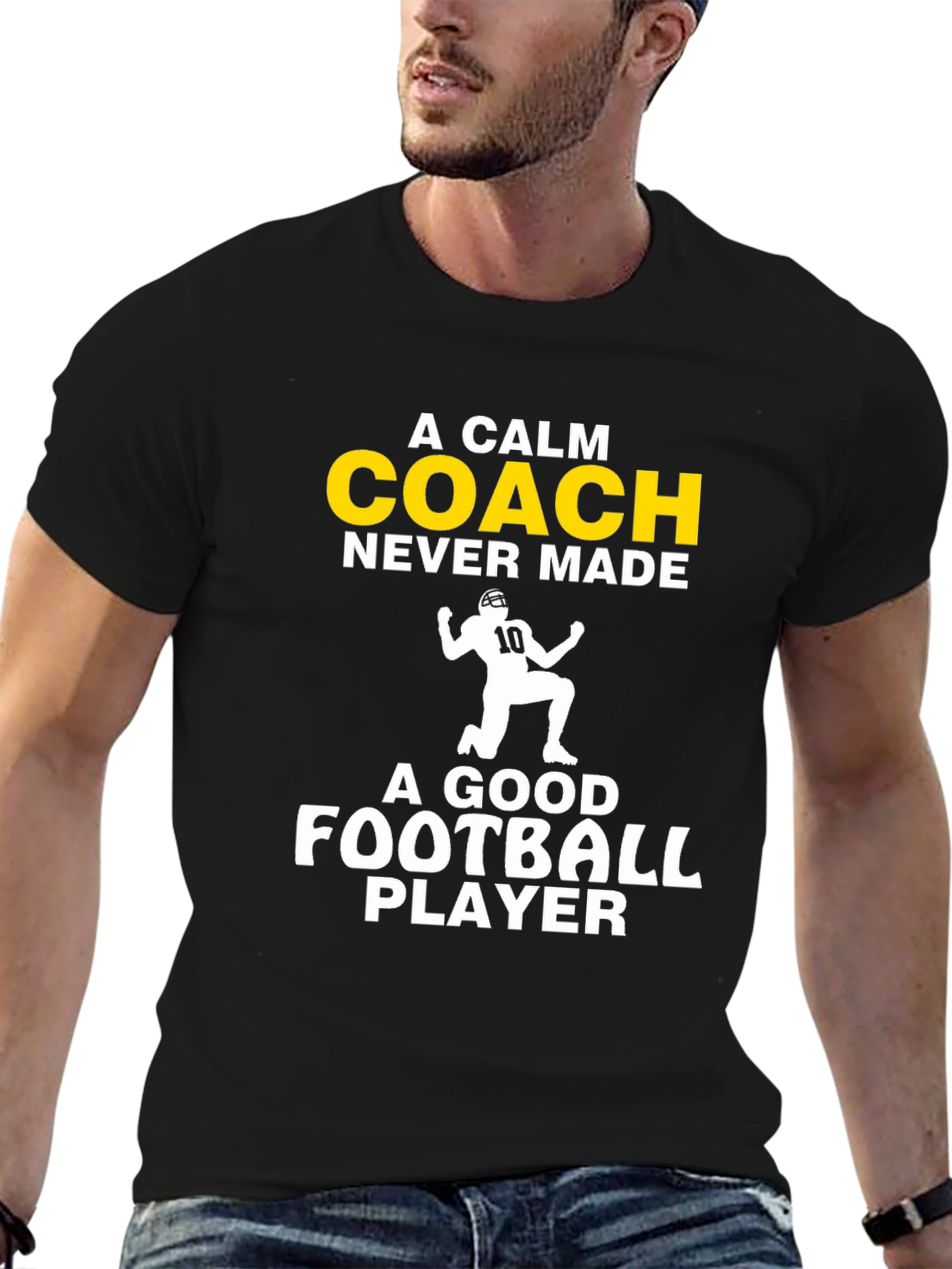 A Calm Coach Football Player T-Shirt