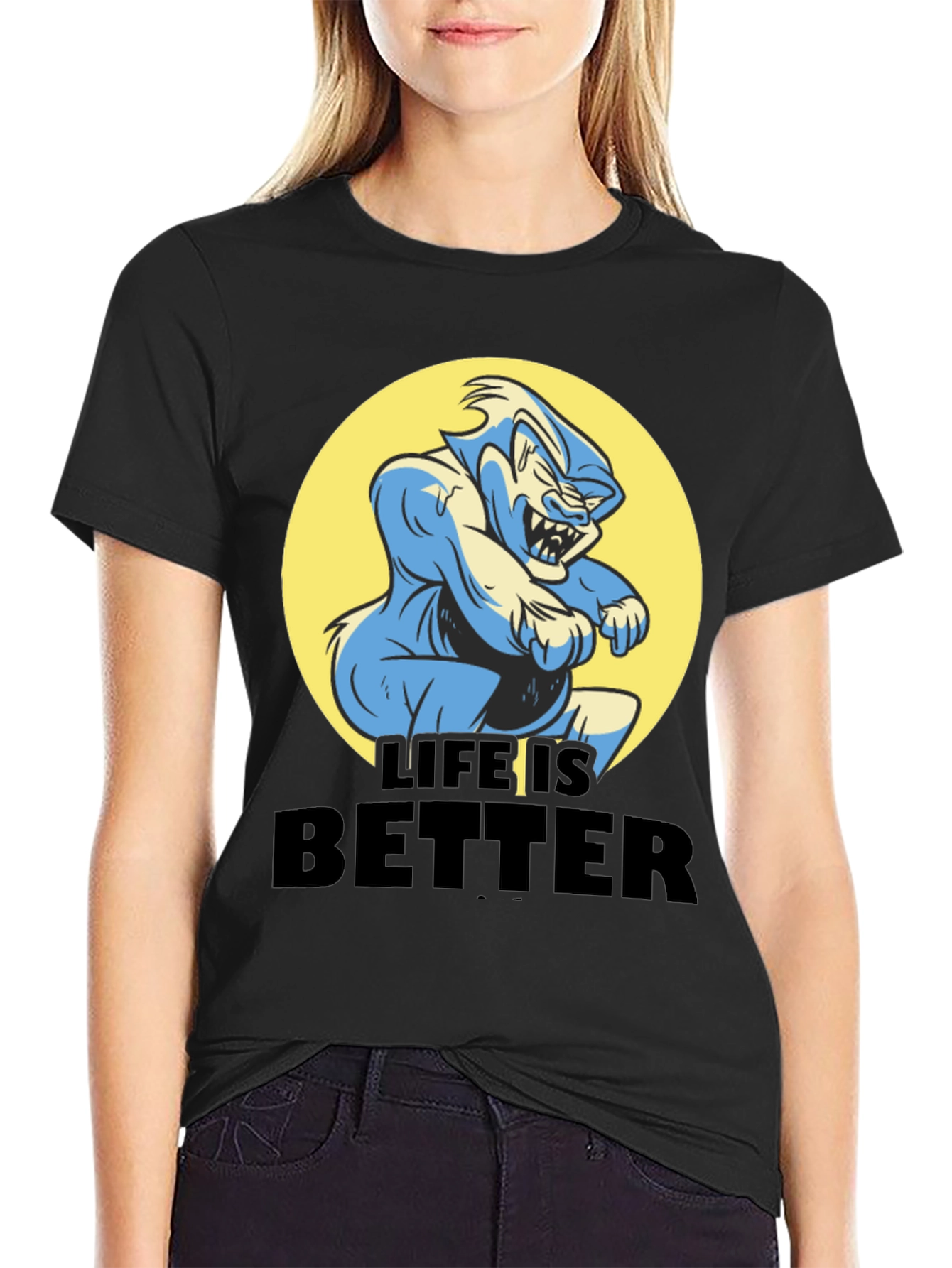 Life is Better Cartoon Graphic Tee