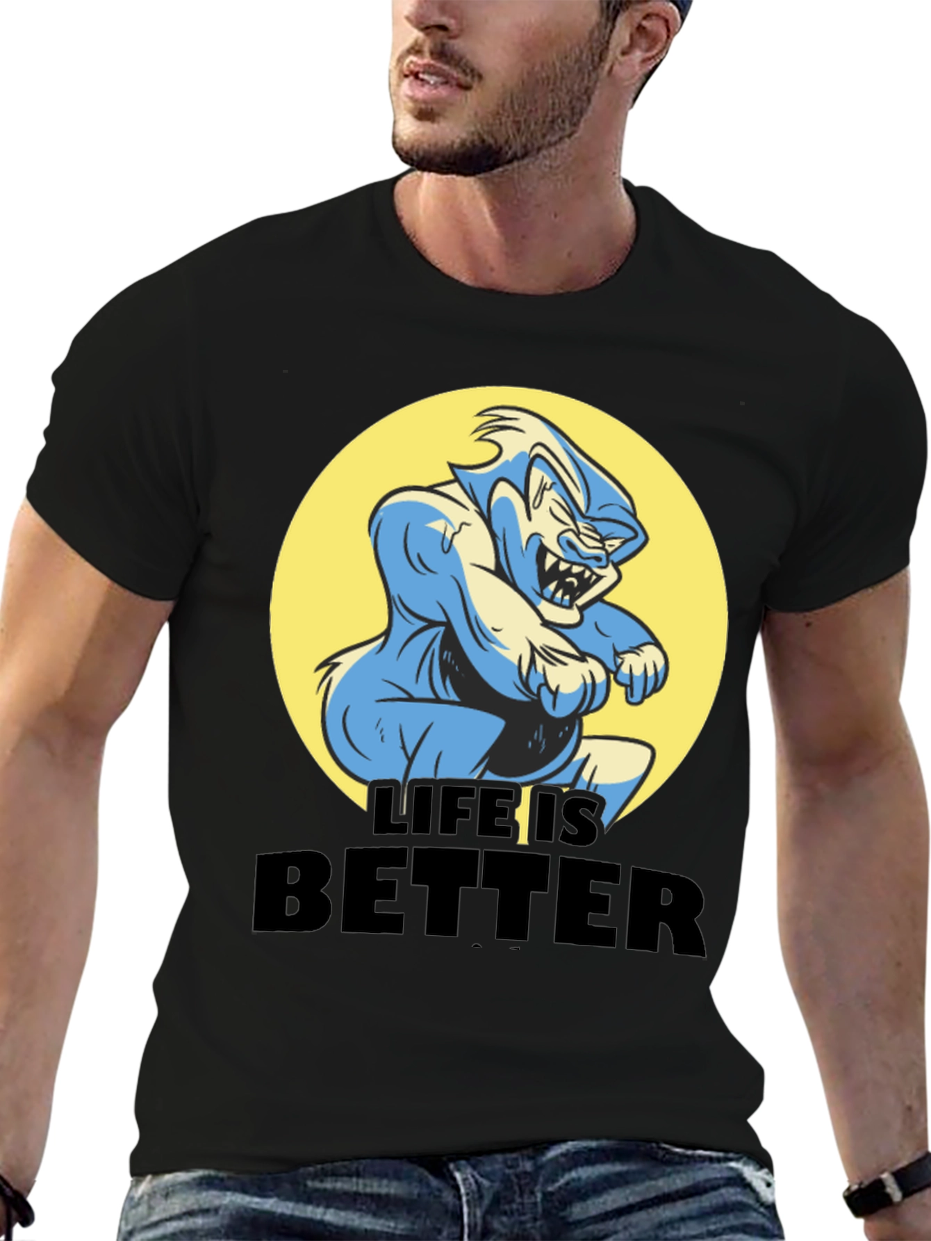 Life is Better Cartoon Graphic Tee