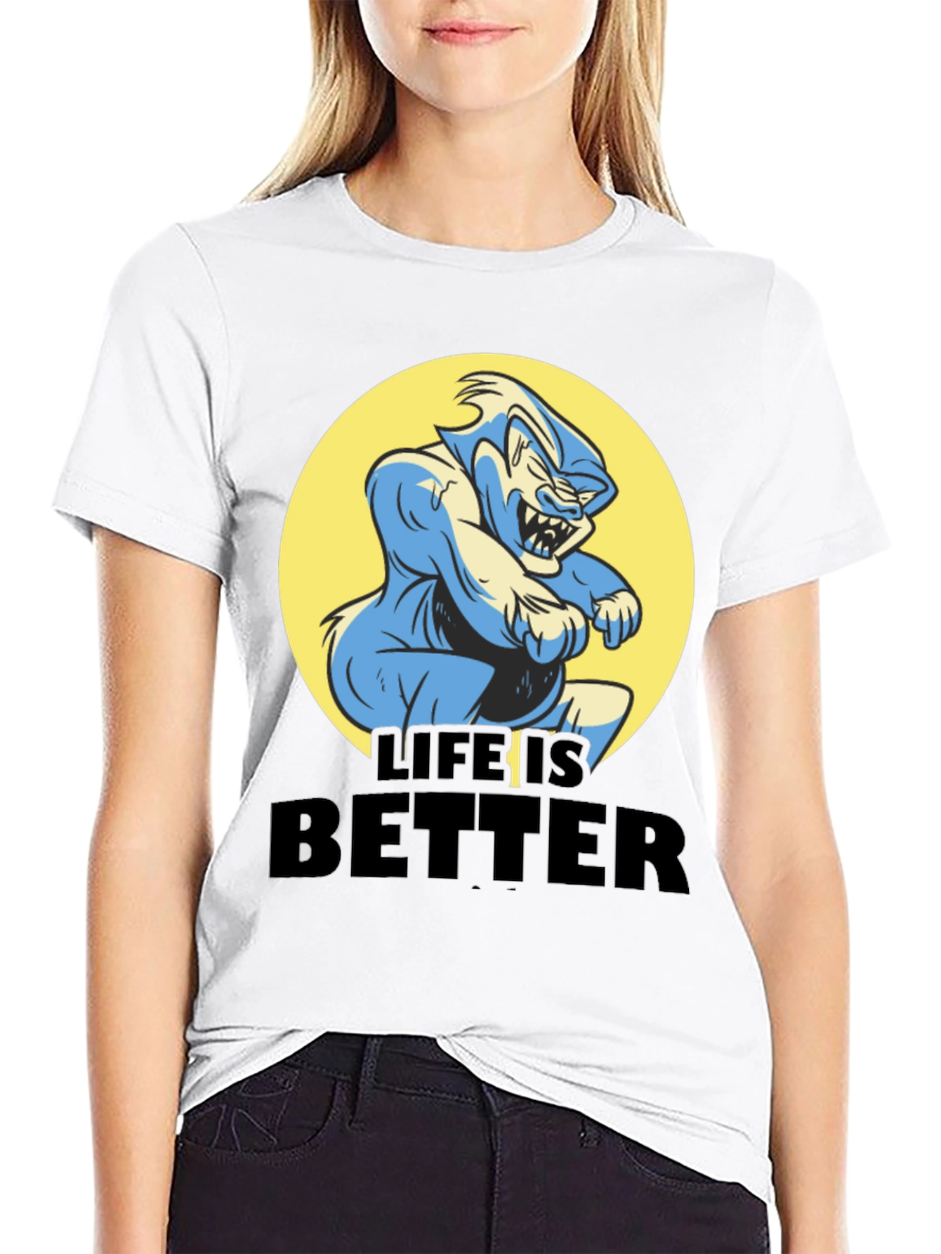 Life is Better Cartoon Graphic Tee