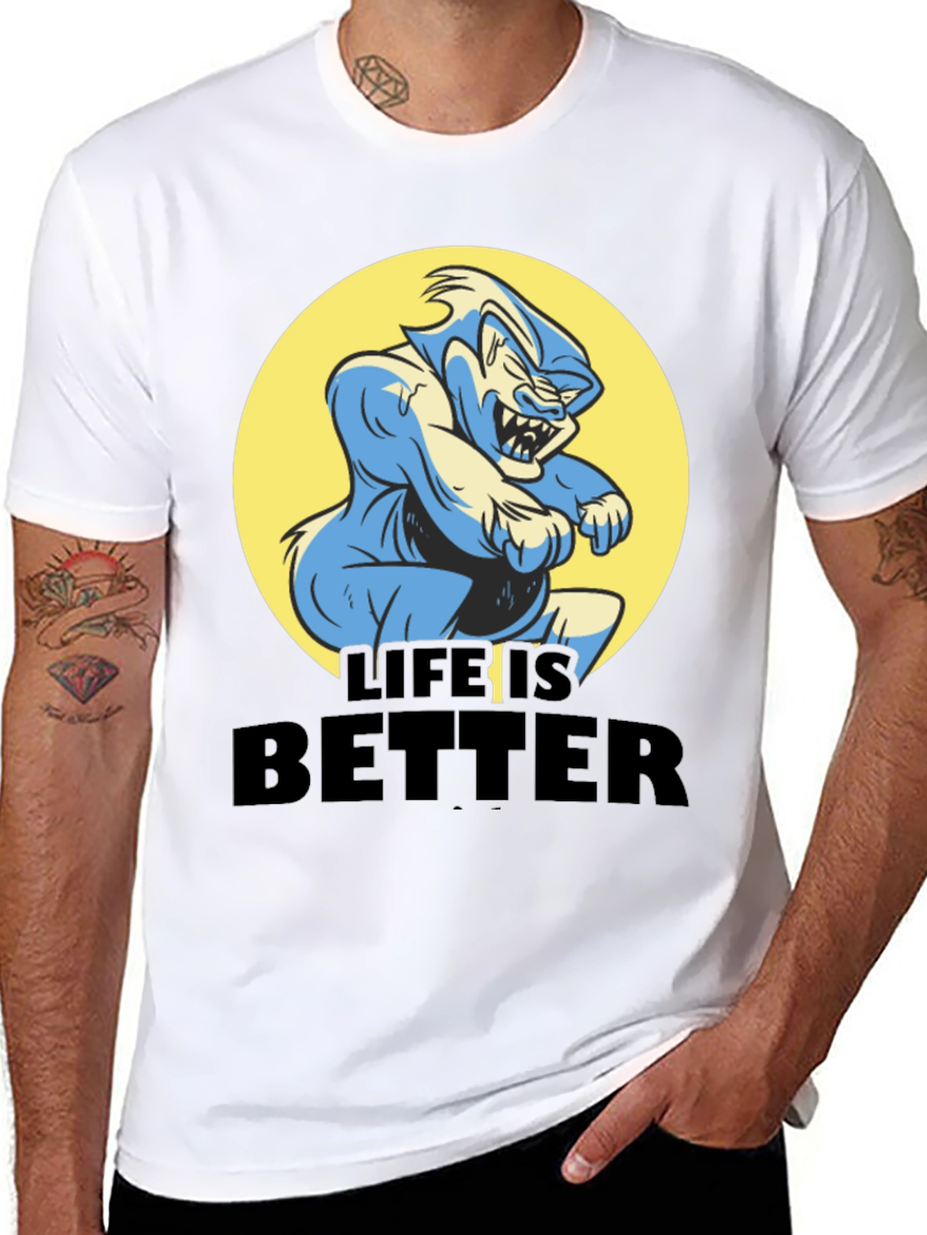 Life is Better Cartoon Graphic Tee