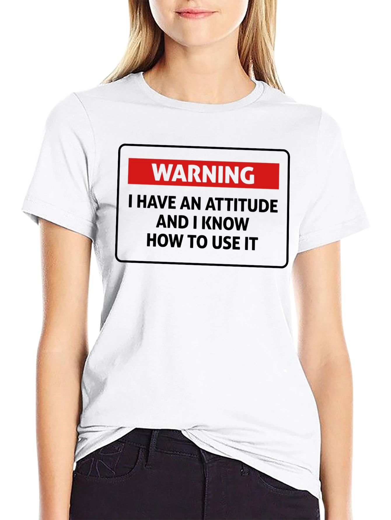 Warning Attitude T-Shirt - Sarcastic Statement Tee