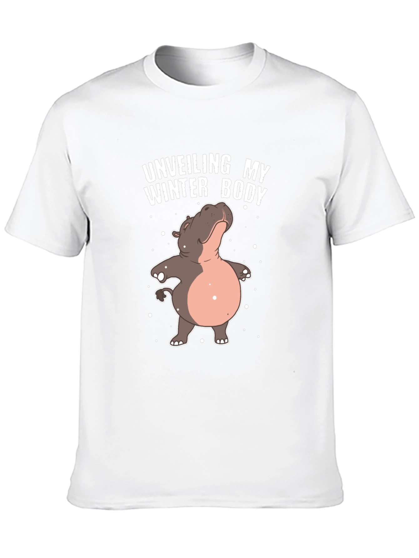 Unveiling My Winter Body Funny Hippo T-Shirt