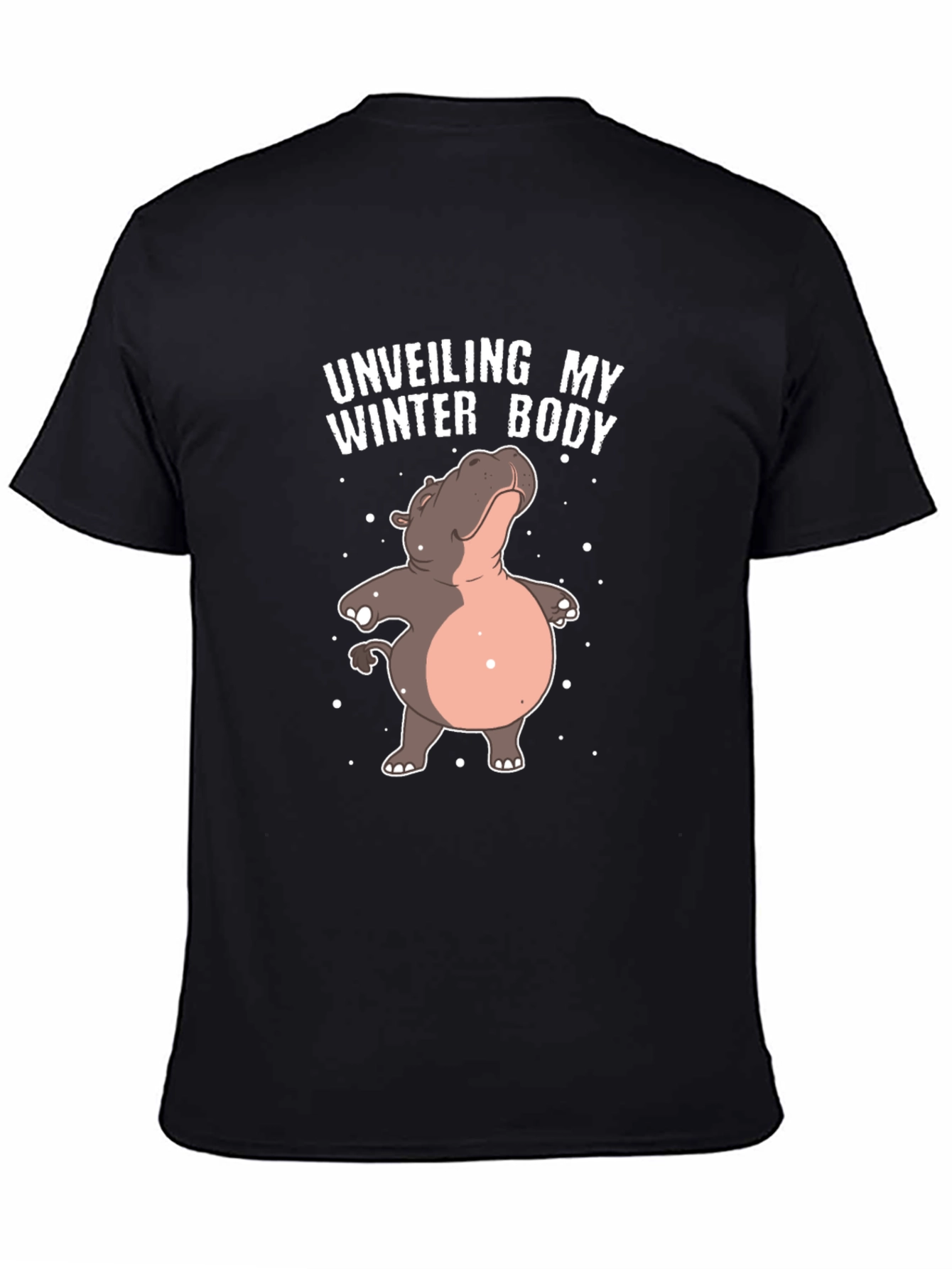 Unveiling My Winter Body Funny Hippo T-Shirt