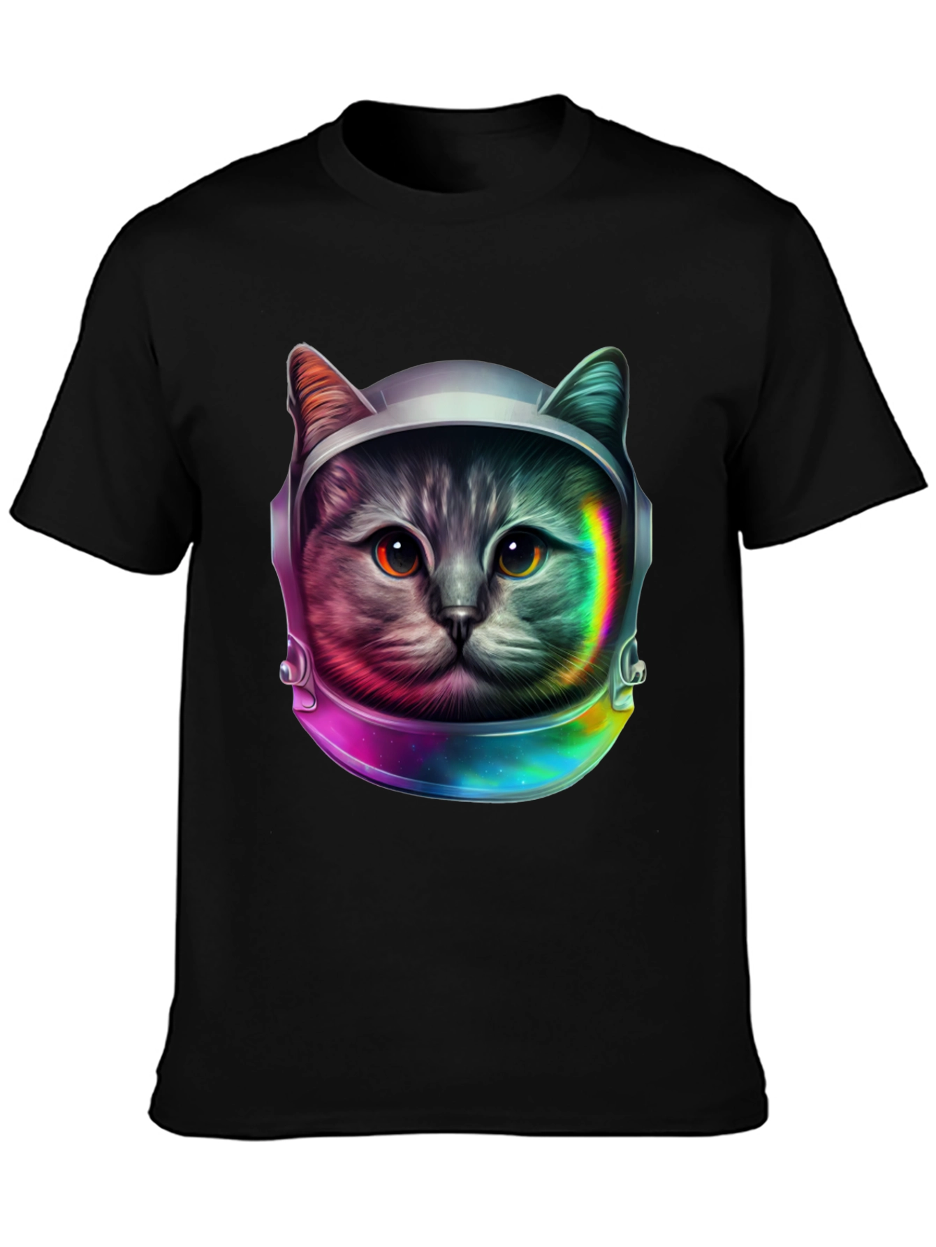 Cosmic Cat Astronaut T-Shirt - Unique Galaxy Design