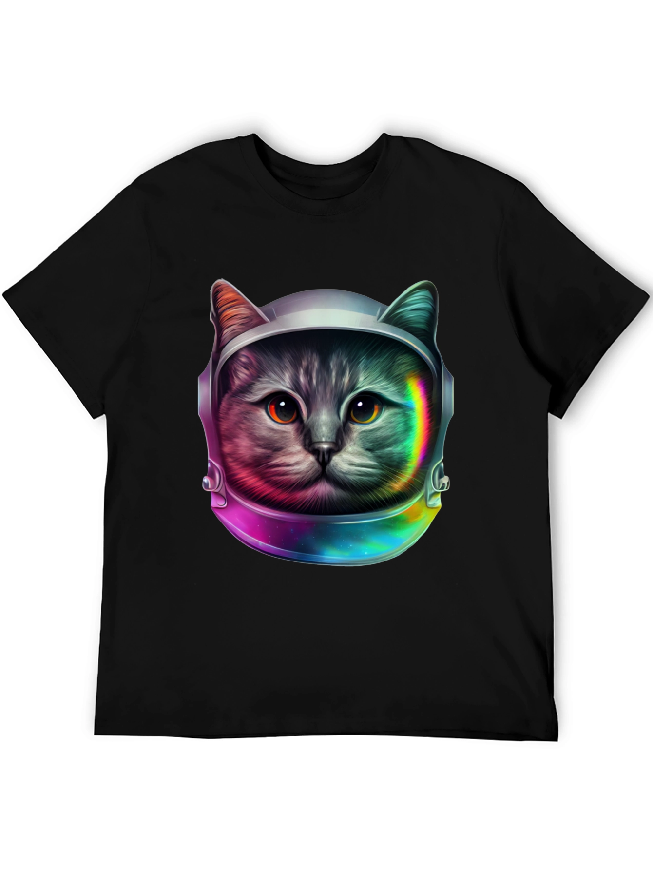 Cosmic Cat Astronaut T-Shirt - Unique Galaxy Design