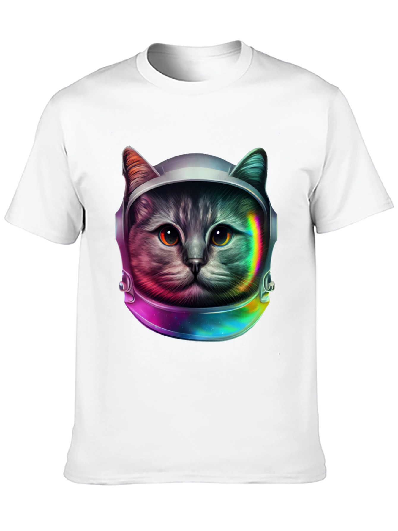 Cosmic Cat Astronaut T-Shirt - Unique Galaxy Design