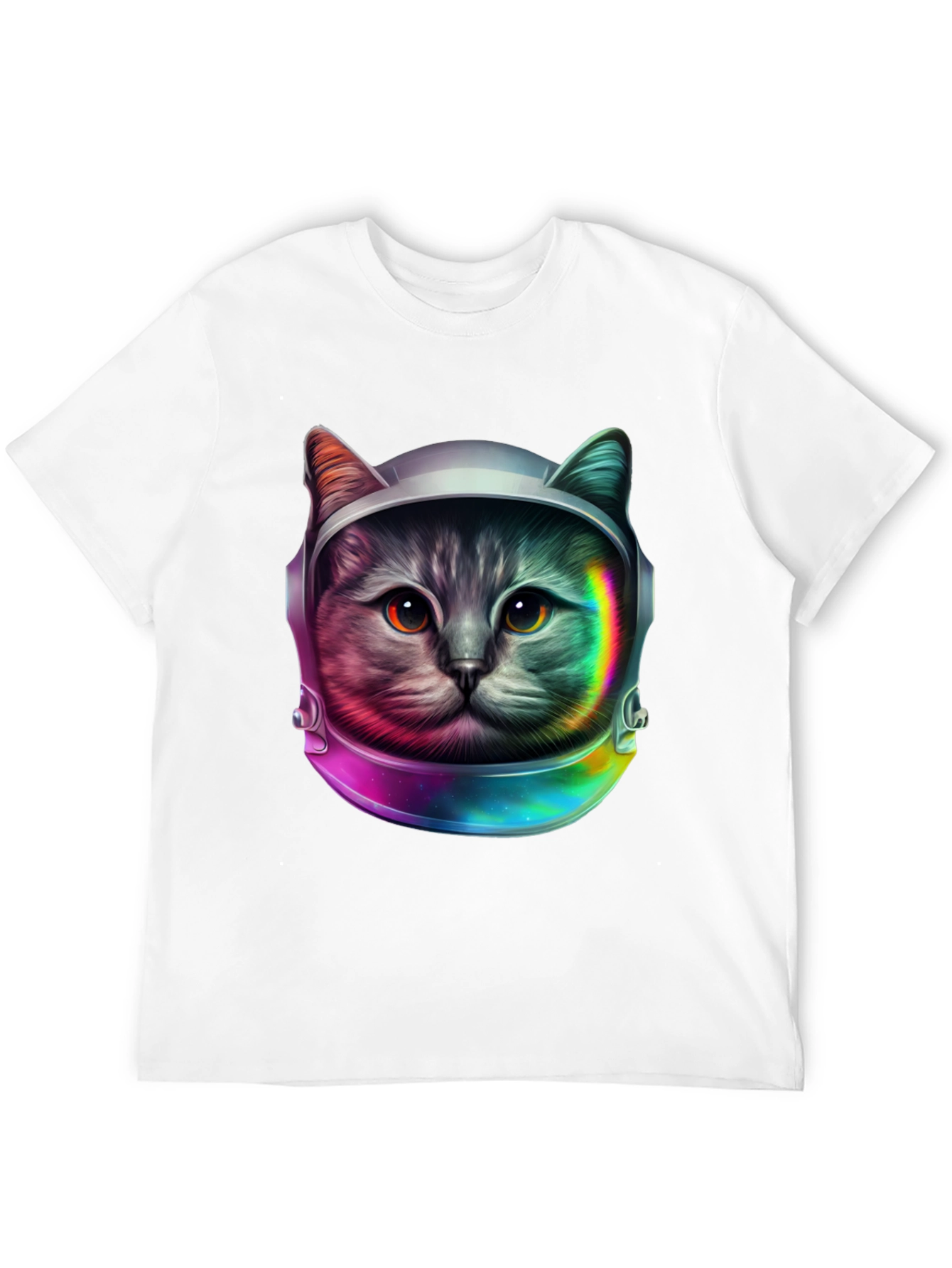 Cosmic Cat Astronaut T-Shirt - Unique Galaxy Design