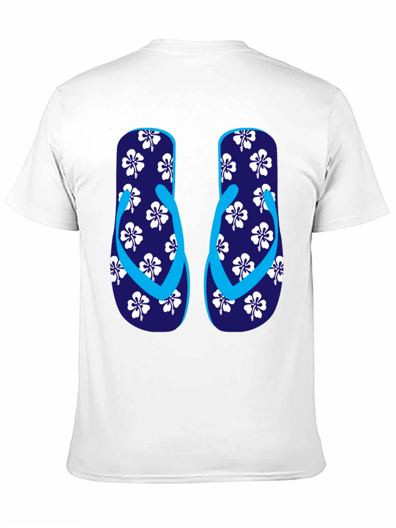 Hibiscus Flip-Flop T-Shirt - Casual Summer Style
