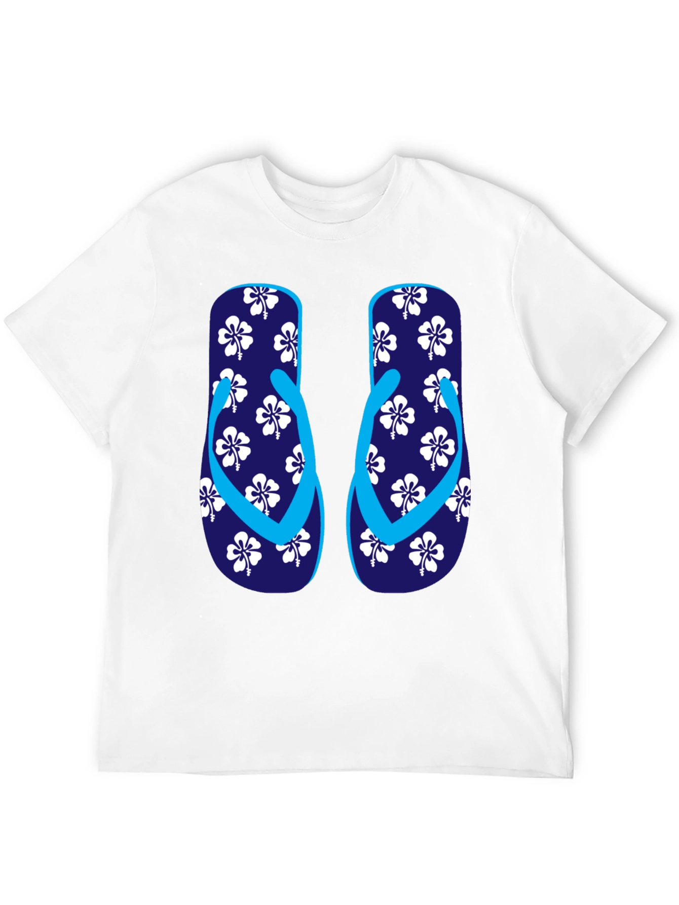 Hibiscus Flip-Flop T-Shirt - Casual Summer Style