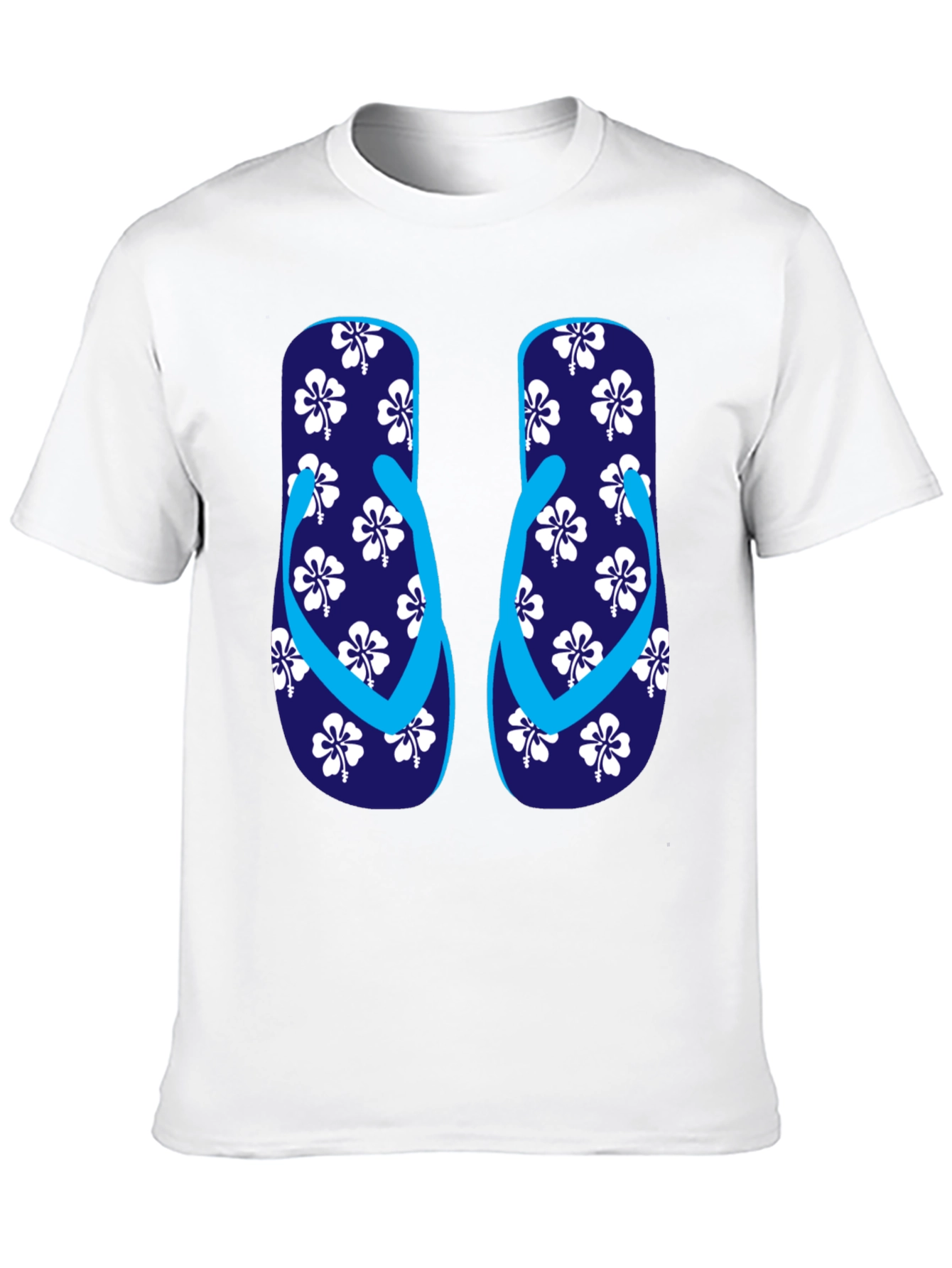 Hibiscus Flip-Flop T-Shirt - Casual Summer Style