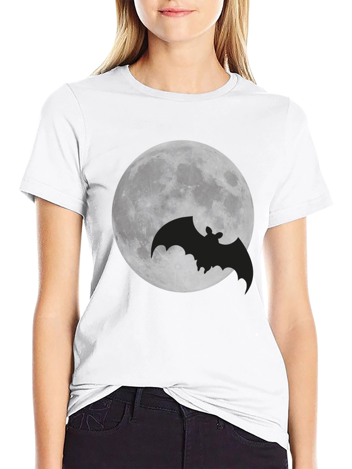 Spooky Bat Moon Graphic Tee